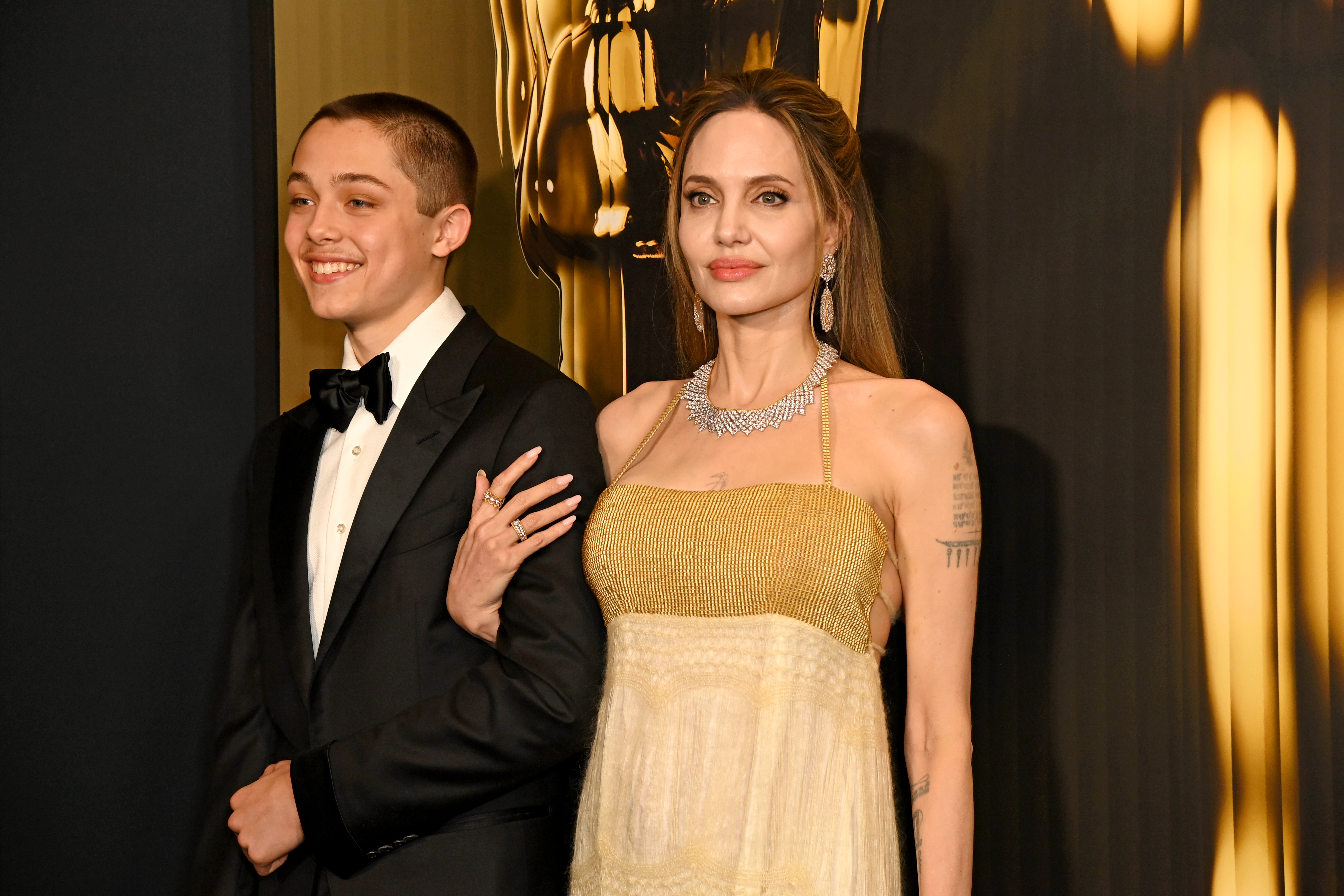 Knox Jolie-Pitt and Angelina Jolie attend the 2024 Governors Awards on November 17, 2024 | Source: Getty Images