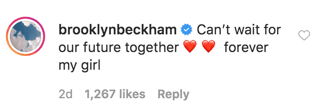 Brooklyn Beckham comments on Nicola Peltz birthday tribute to him for his 21st birthday | Source: Instagram.com/nicolaannepeltz