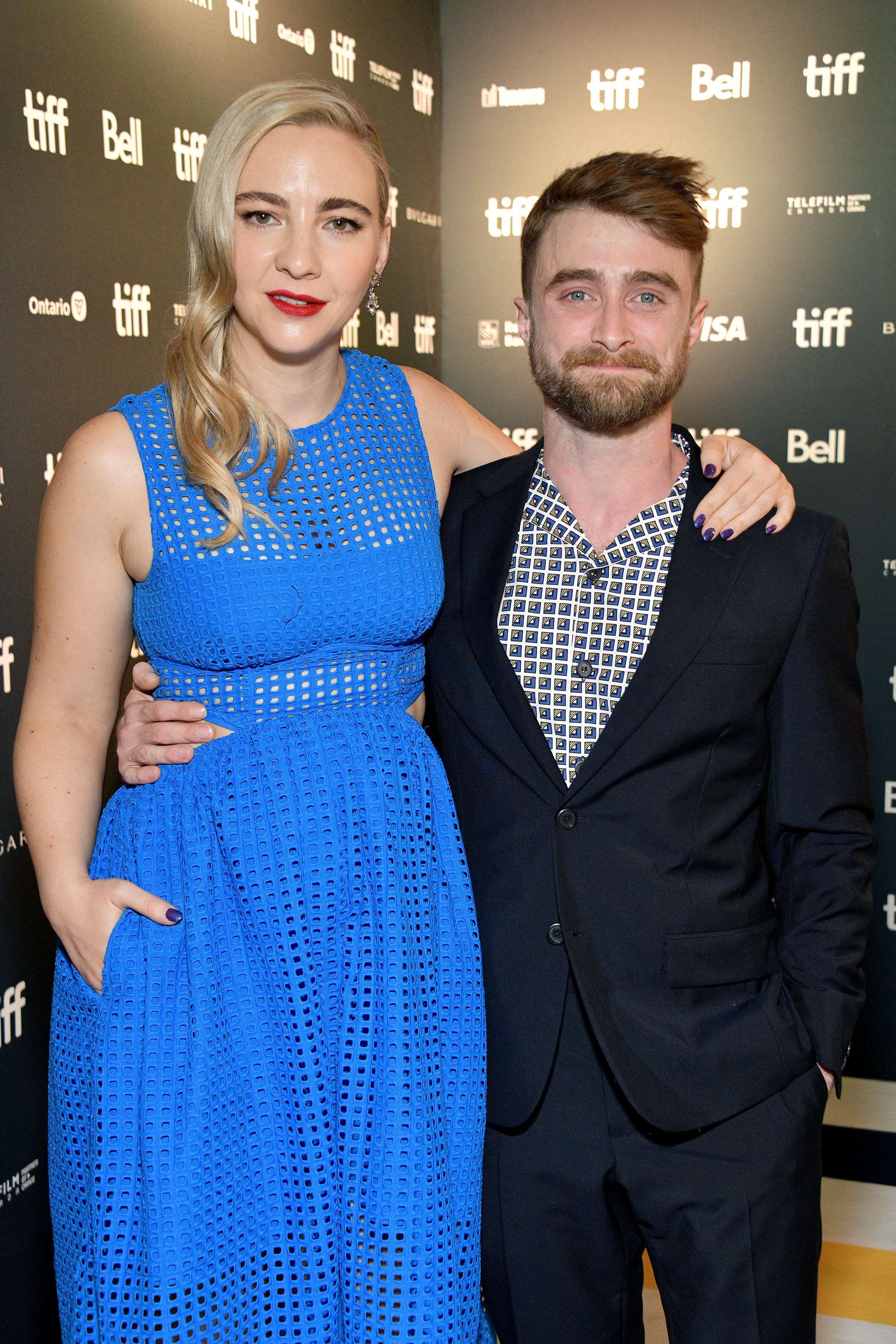 Erin Darke and Daniel Radcliffe at the "Weird: The Al Yankovic Story" in Toronto, Ontario on September 08, 2022 | Source: Getty Images