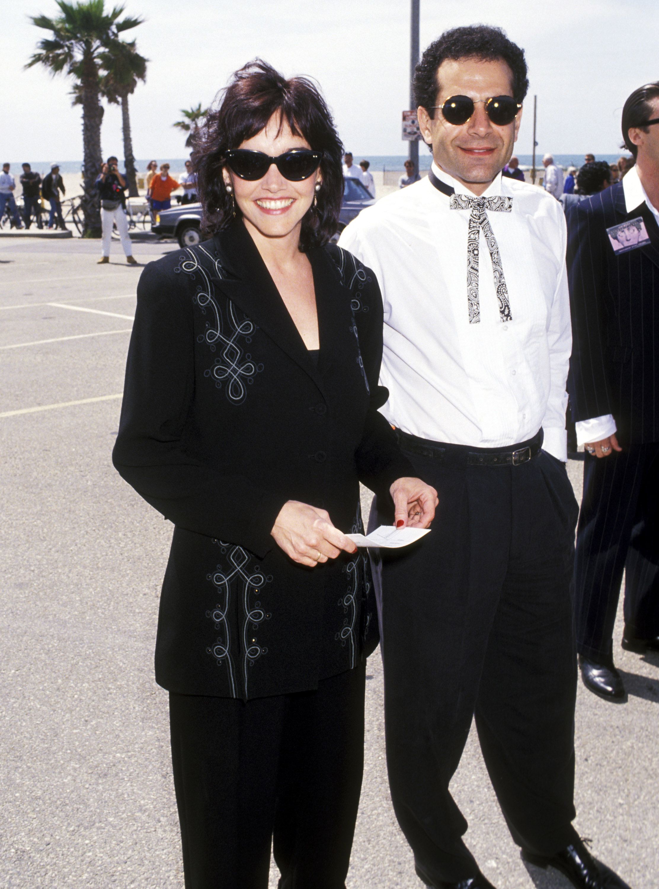 The actress and Tony Shalhoub during The 8th Annual IFP/West Independent Spirit Awards in 1993 in Santa Monica, California. | Source: Getty Images