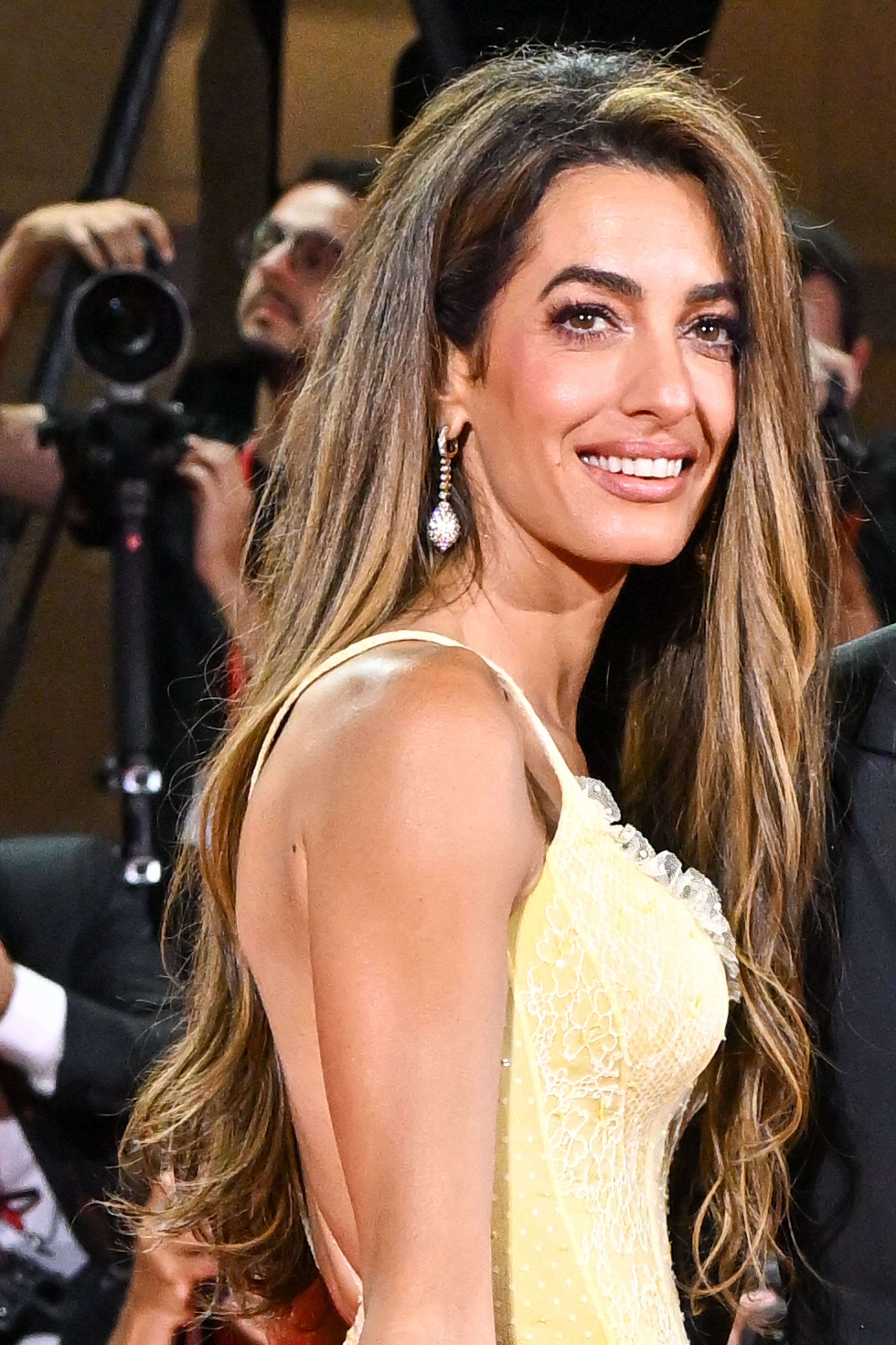 Amal Alamuddin Clooney attends the "Wolfs" red carpet during the 81st Venice International Film Festival in Venice, Italy, on September 1, 2024 | Source: Getty Images