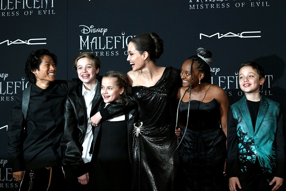 Angelina Jolie and her kids attend the world premiere of Disney's “Maleficent: Mistress Of Evil" at El Capitan Theatre on September 30, 2019. I Photo: Getty Images