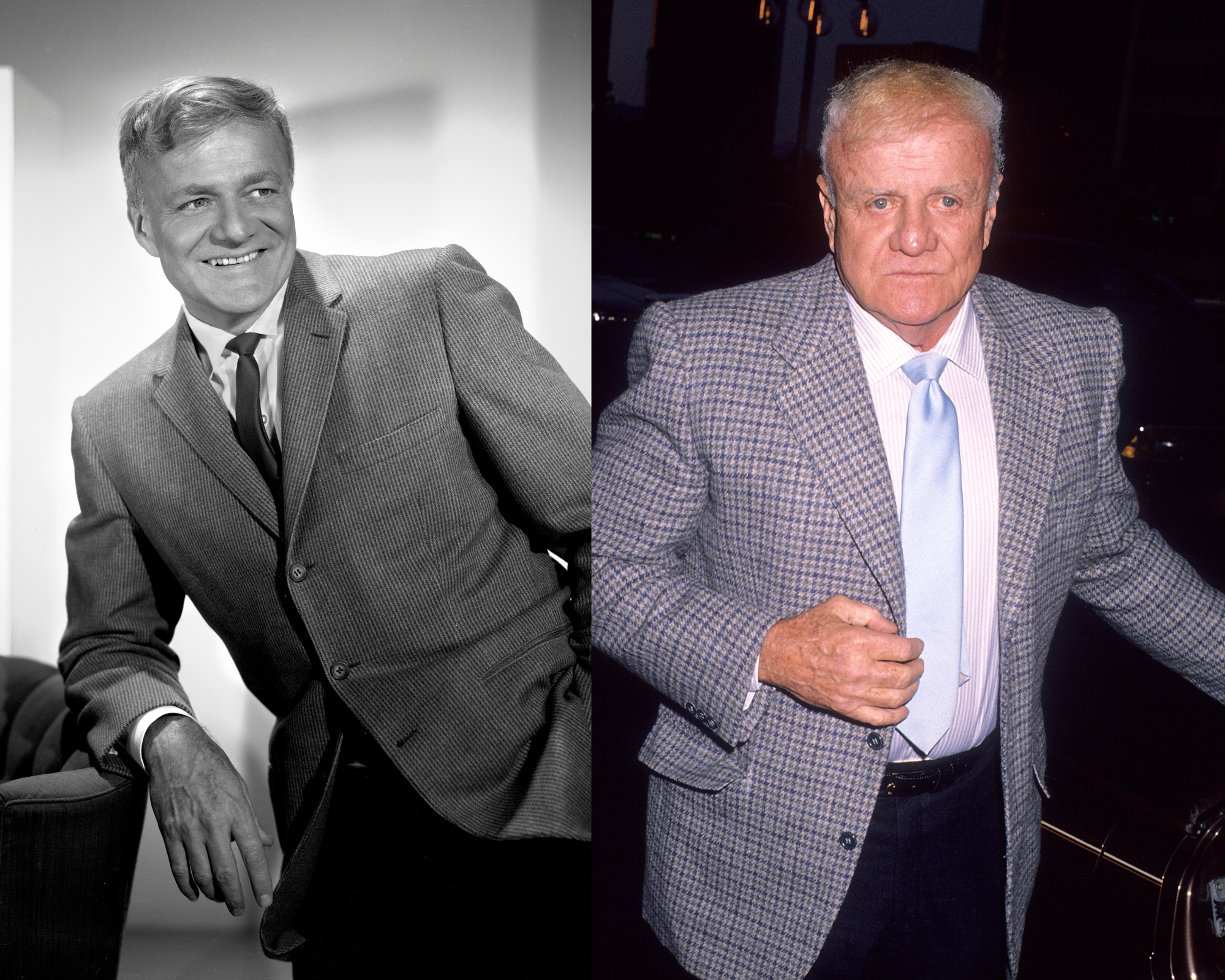 Brian Keith as Bill Davis, March 22, 1966 in Los Angeles, CA. | Actor Brian Keith at an event on April 20, 1990 at the Century Plaza Hotel in Century City, California. | Source: Getty Images
