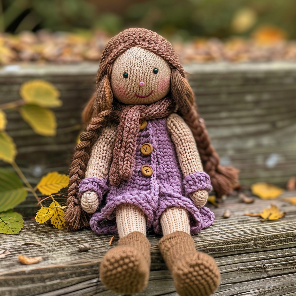 A knitted doll | Source: Midjourney