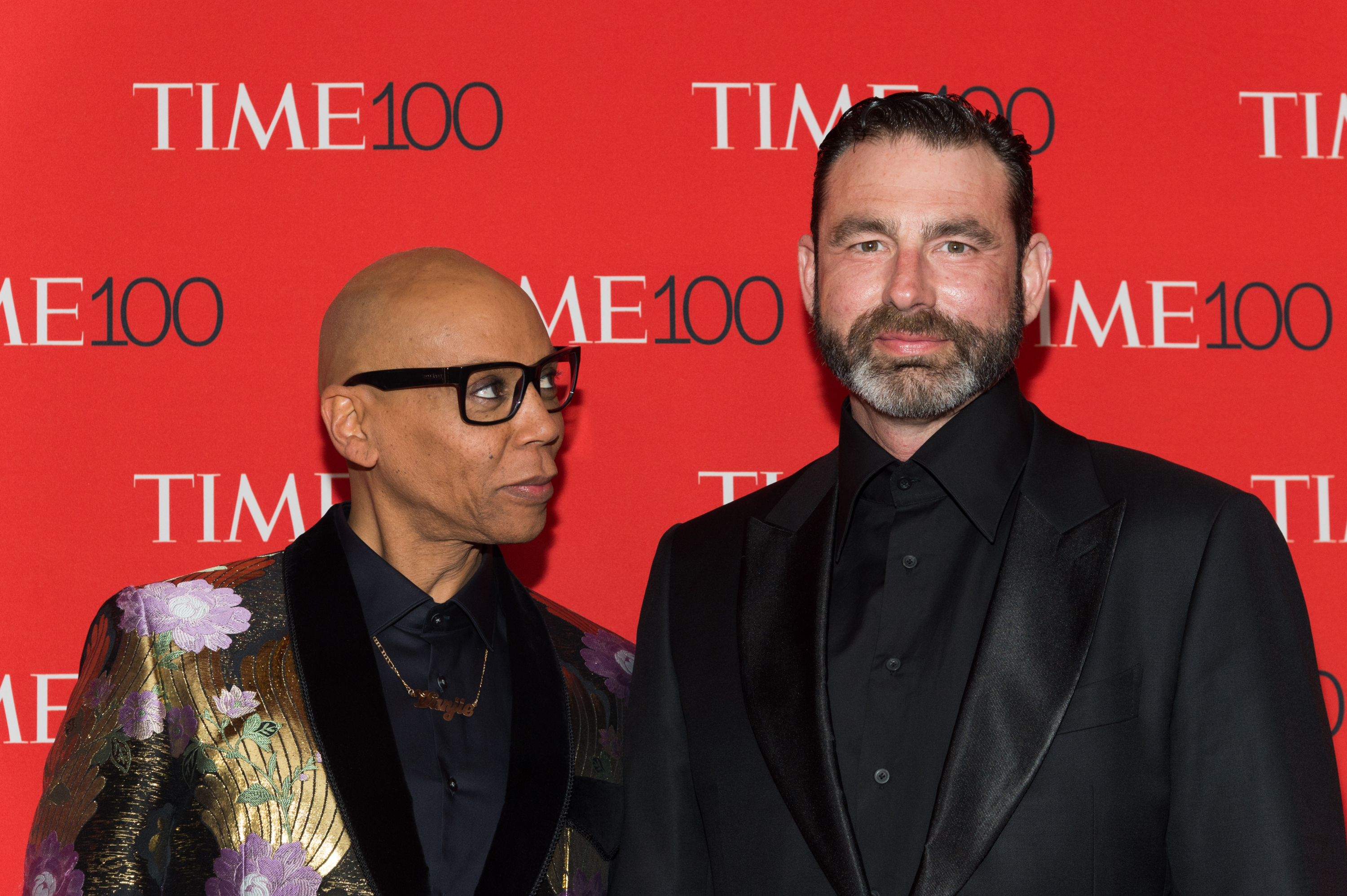 RuPaul and Georges LeBar attend the 2018 Time 100 Gala at Frederick P. Rose Hall, Jazz at Lincoln Center on April 24, 2018 in New York City | Source: Getty Images