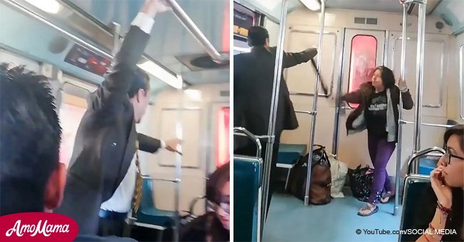 Man performs 'exorcism' on woman while commuters watch