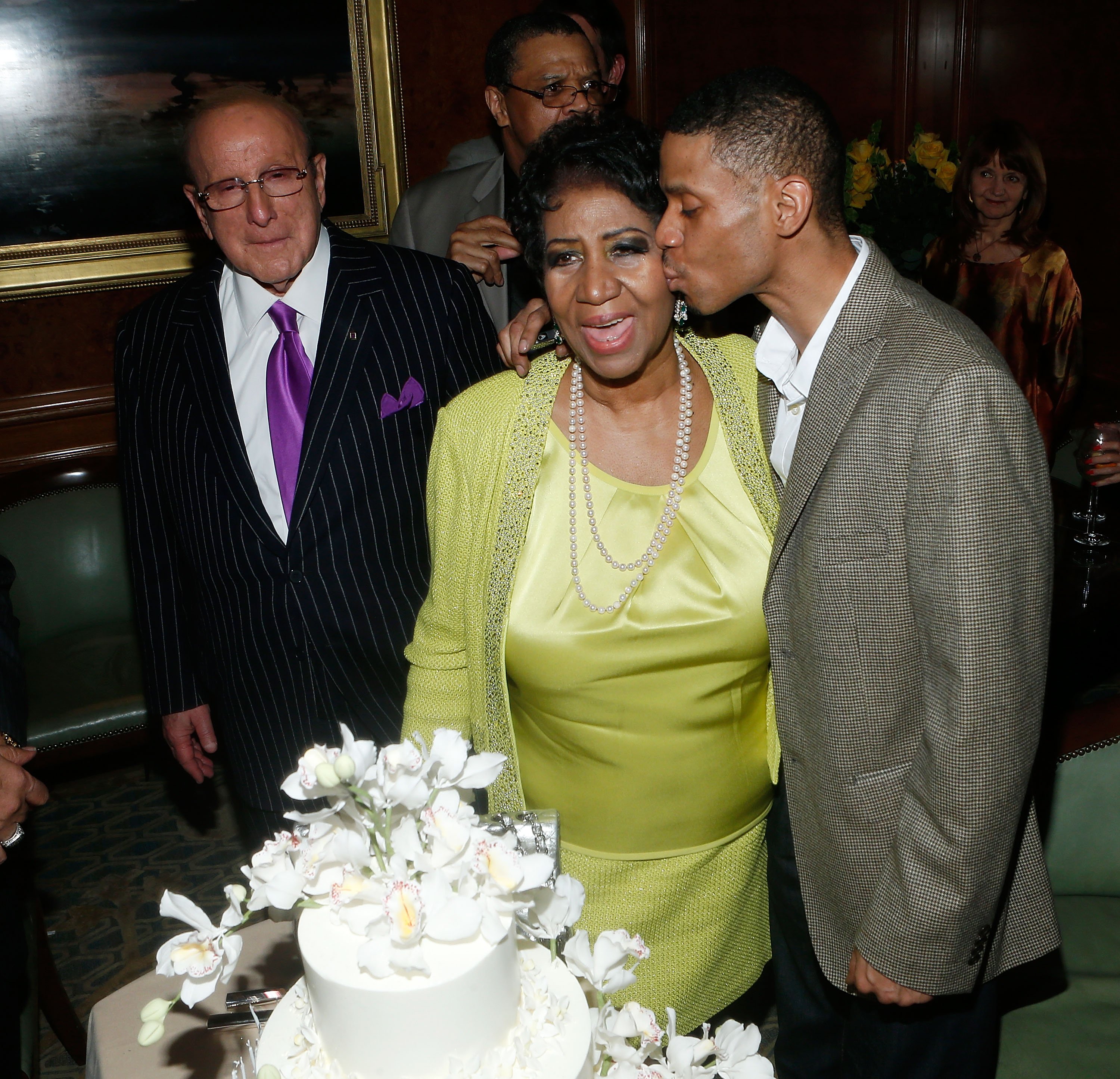 Aretha Franklin & son Kecalf Cunningham at her 72nd Birthday Celebration in New York City on March 22, 2014. |Photo: Getty Images