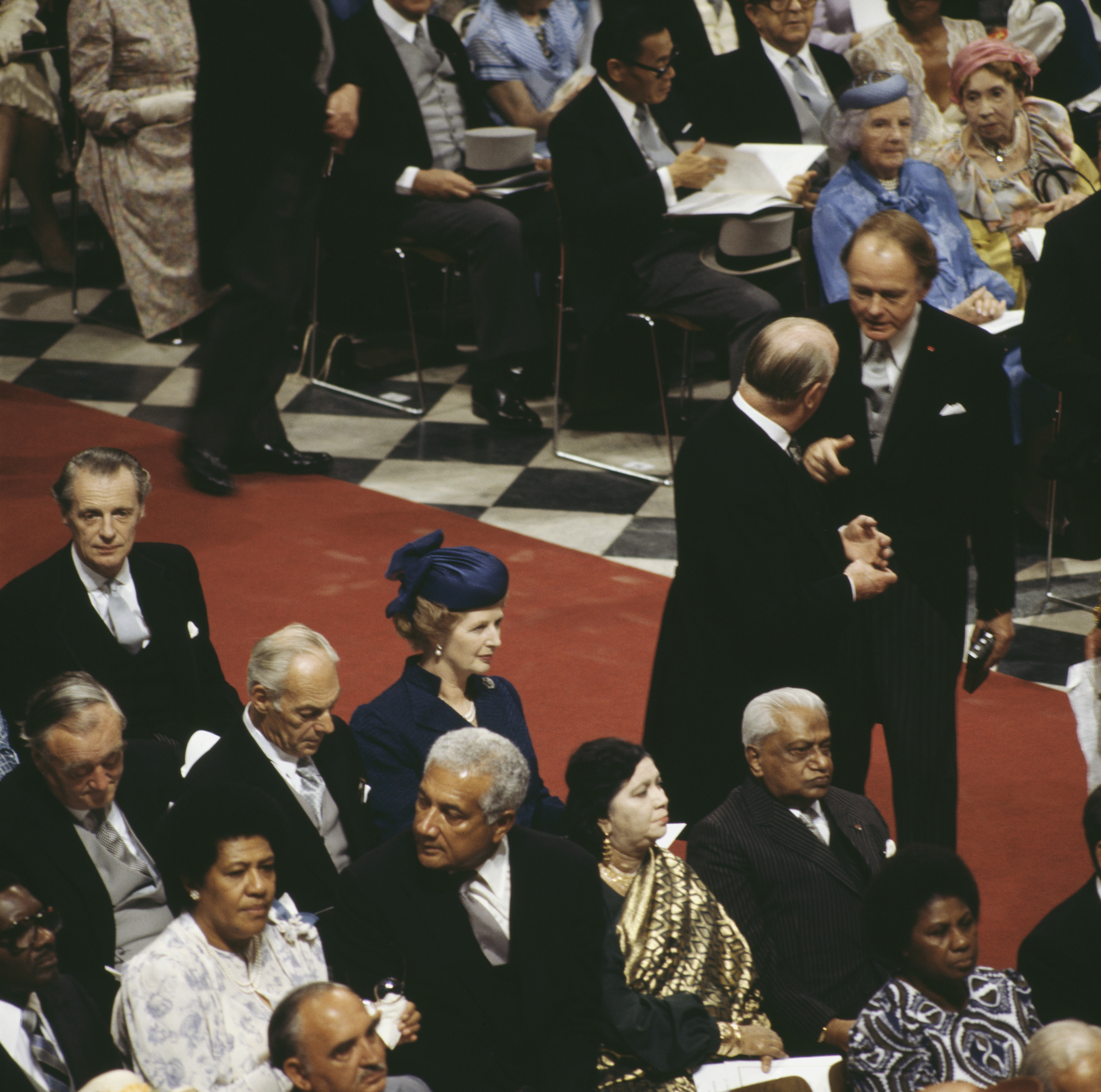 Margaret Thatcher and Denis Thatcher during Prince Charles and Lady Diana Spencer's wedding on July 29, 1981, in London, England. | Source: Getty Images