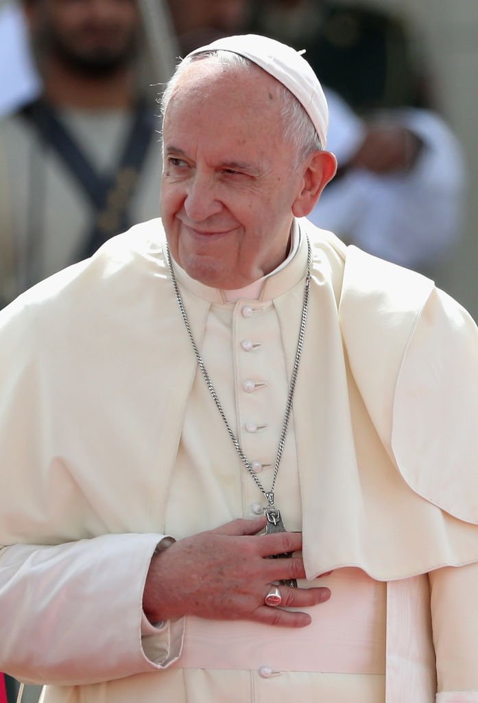 El Papa es recibido en el Palacio Presidencial en Abu Dhabi.| Fuente: Getty Images El Papa es recibido en el Palacio Presidencial en Abu Dhabi.| Fuente: Getty Images