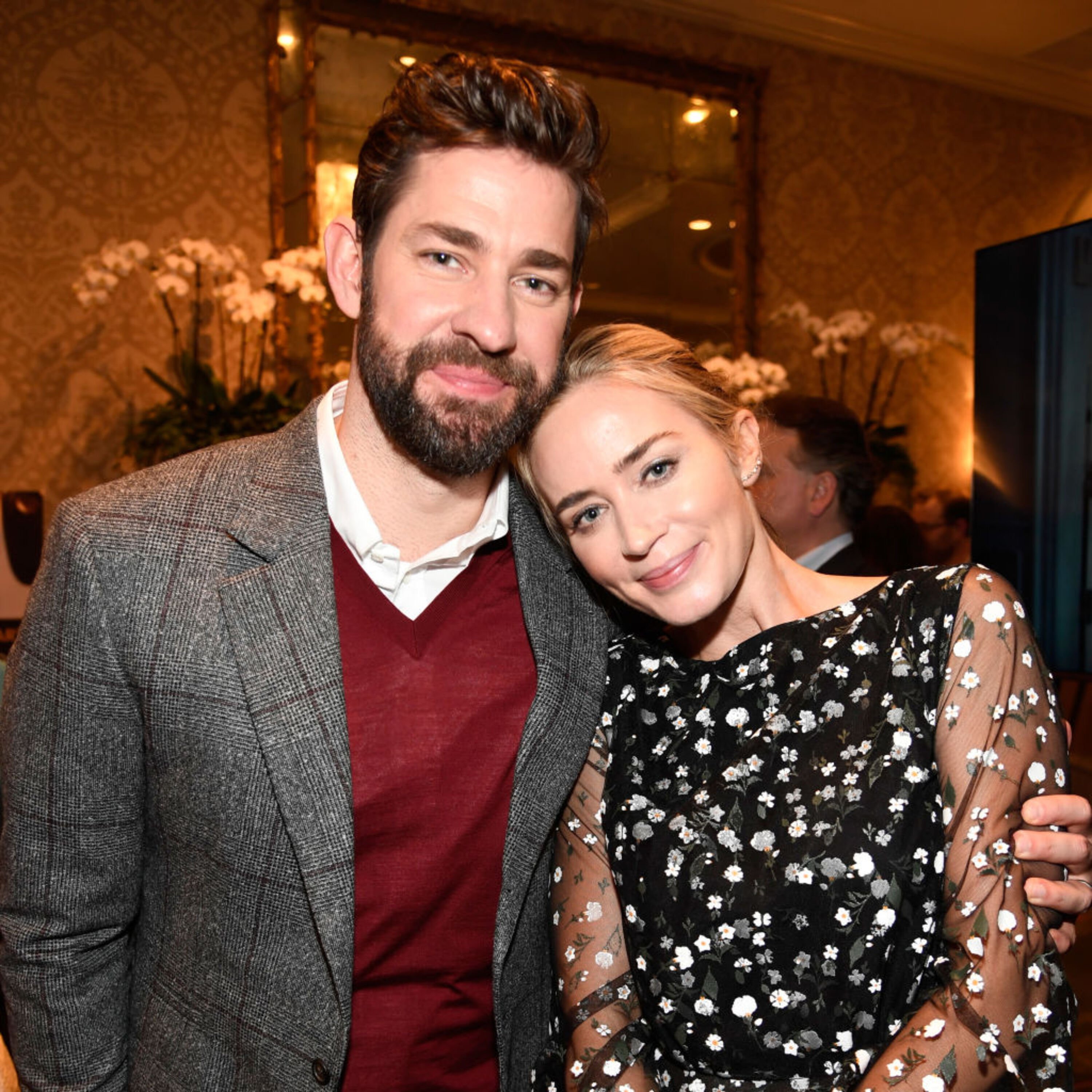 John Krasinski and Emily Blunt at the BAFTA Tea Party on January 5, 2019, in Los Angeles | Source: Getty Images
