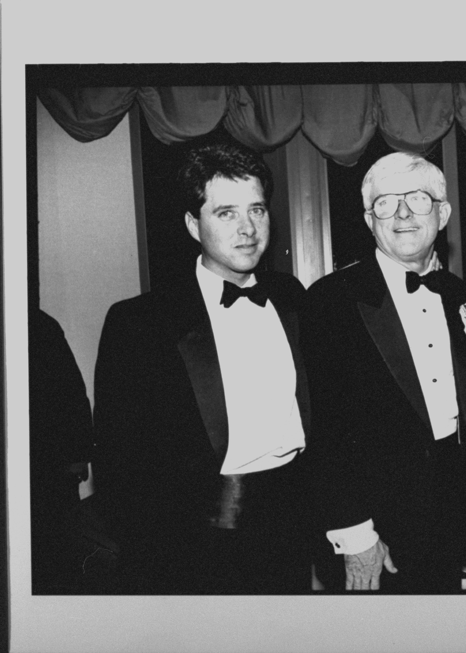 James "Jim" Donahue with his father, Phil Donahue, circa 1992 | Source: Getty Images