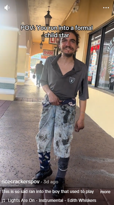 Tylor Chase is seen in California by a fan on Monday, 22 December 2025. | Source: TikTok/ricecrackerspov