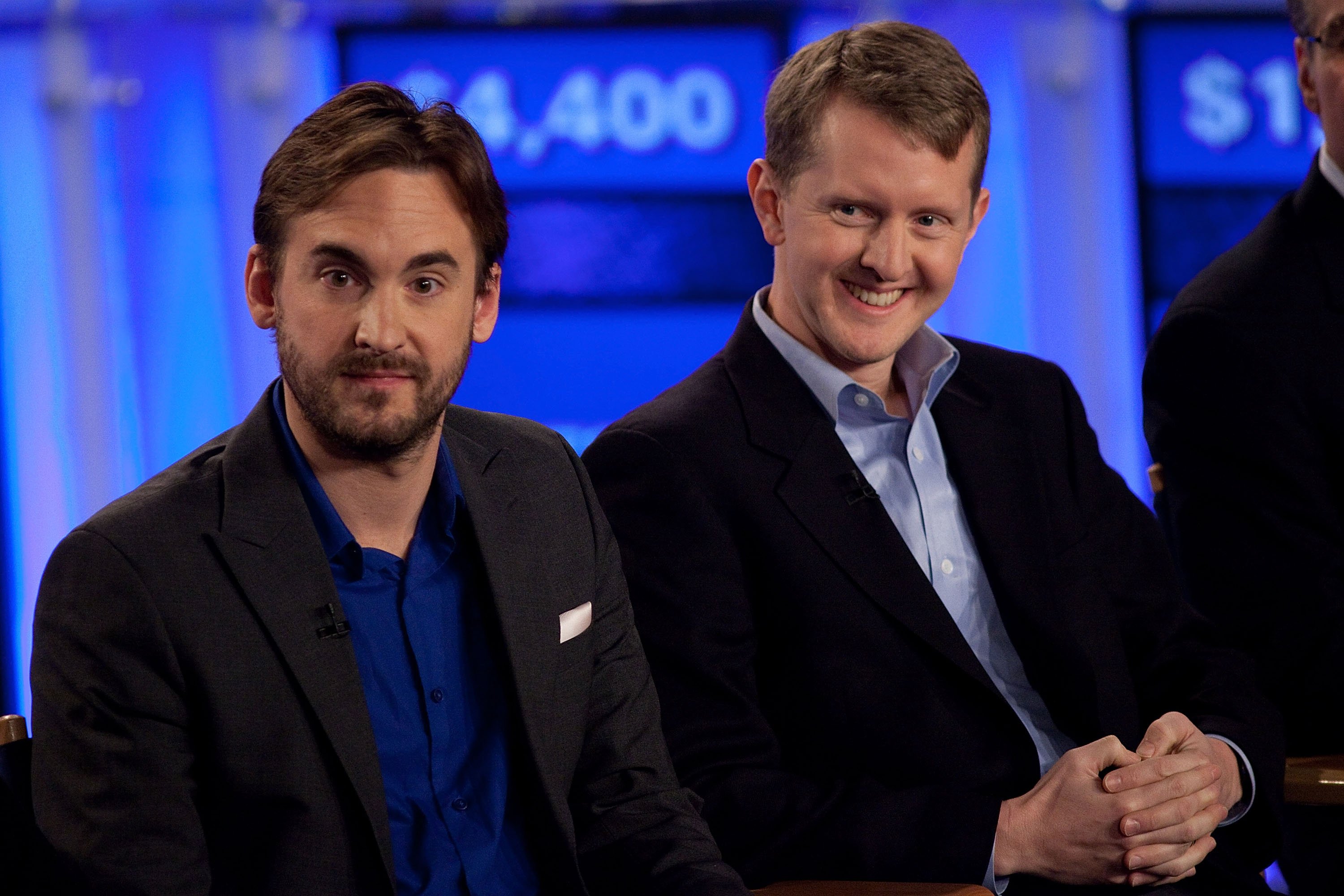 Brad Rutter and Ken Jennings attends a press conference for "Jeopardy!" in Yorktown Heights, New York on January 13, 2011 | Photo: Getty Images