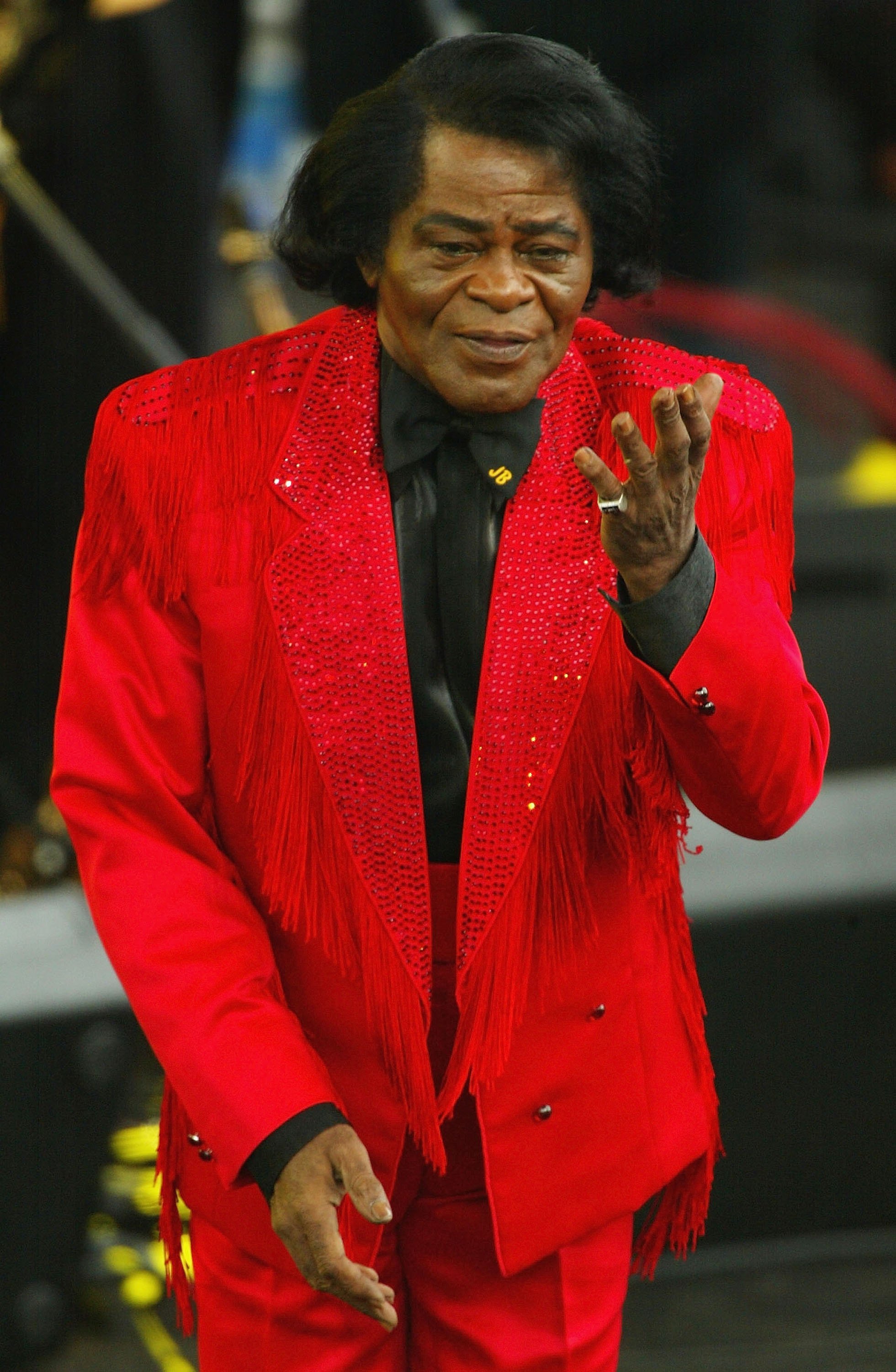 James Brown performs on stage at the Olympic Torch Concert held in The Mall on June 26, 2004. | Photo: Getty Images