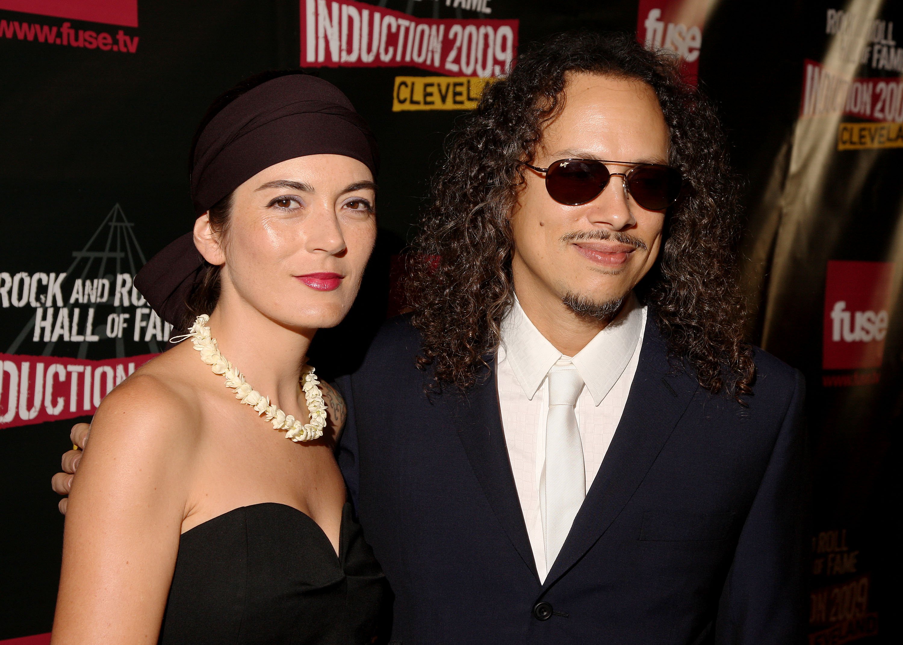 Lani Hammett and Kirk Hammett at the 24th Annual Rock and Roll Hall of Fame Induction Ceremony on April 4, 2009, in Cleveland. | Source: Getty Images
