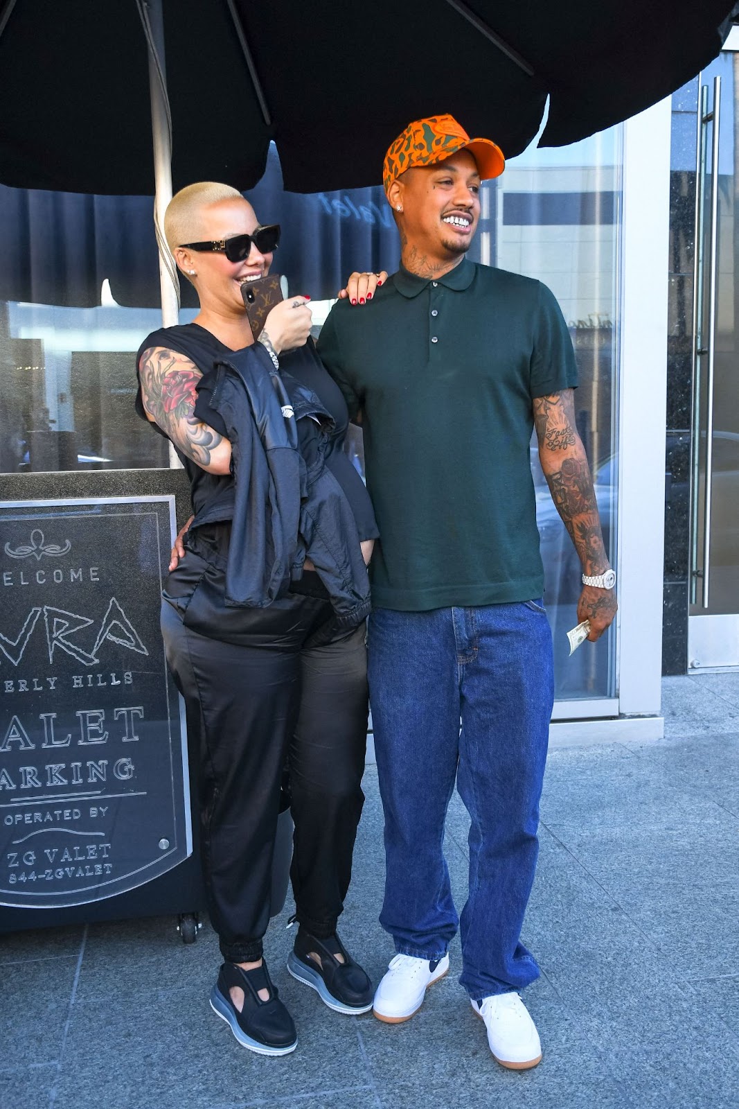 Amber Rose and Alexander "AE" Edwards photographed on September 24, 2019, in Los Angeles, California. | Source: Getty Images