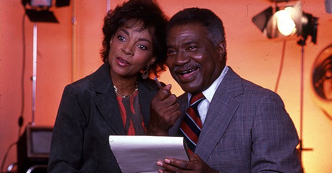 Ossie Davis and Ruby Dee in a recording studio in New York, 1990s | Photo: Getty Images