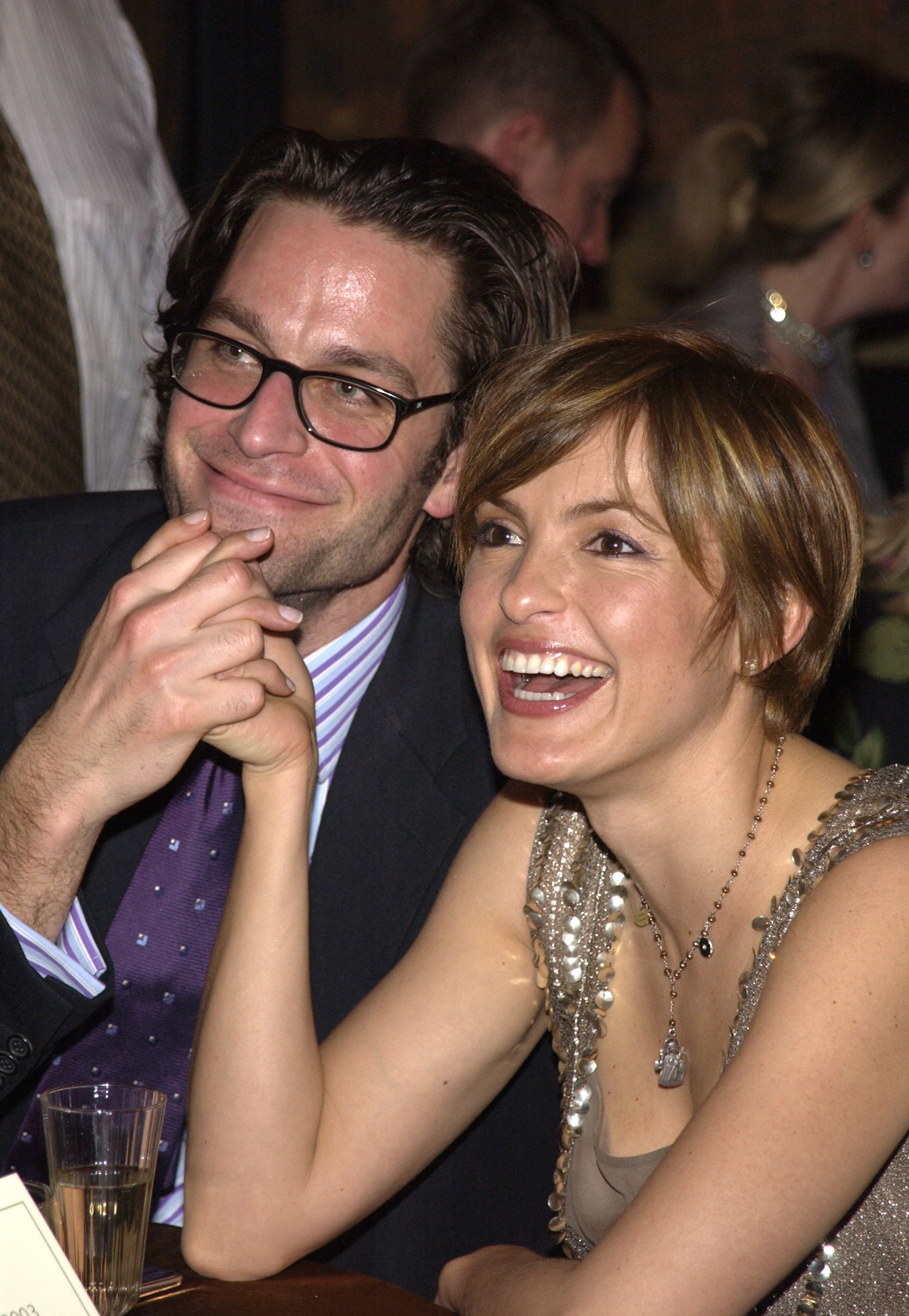 Peter Herman and Mariska Hargitay during Entertainment Weekly's 9th Annual Academy Awards Viewing Party in New York City on March 23, 2003 | Source: Getty Images
