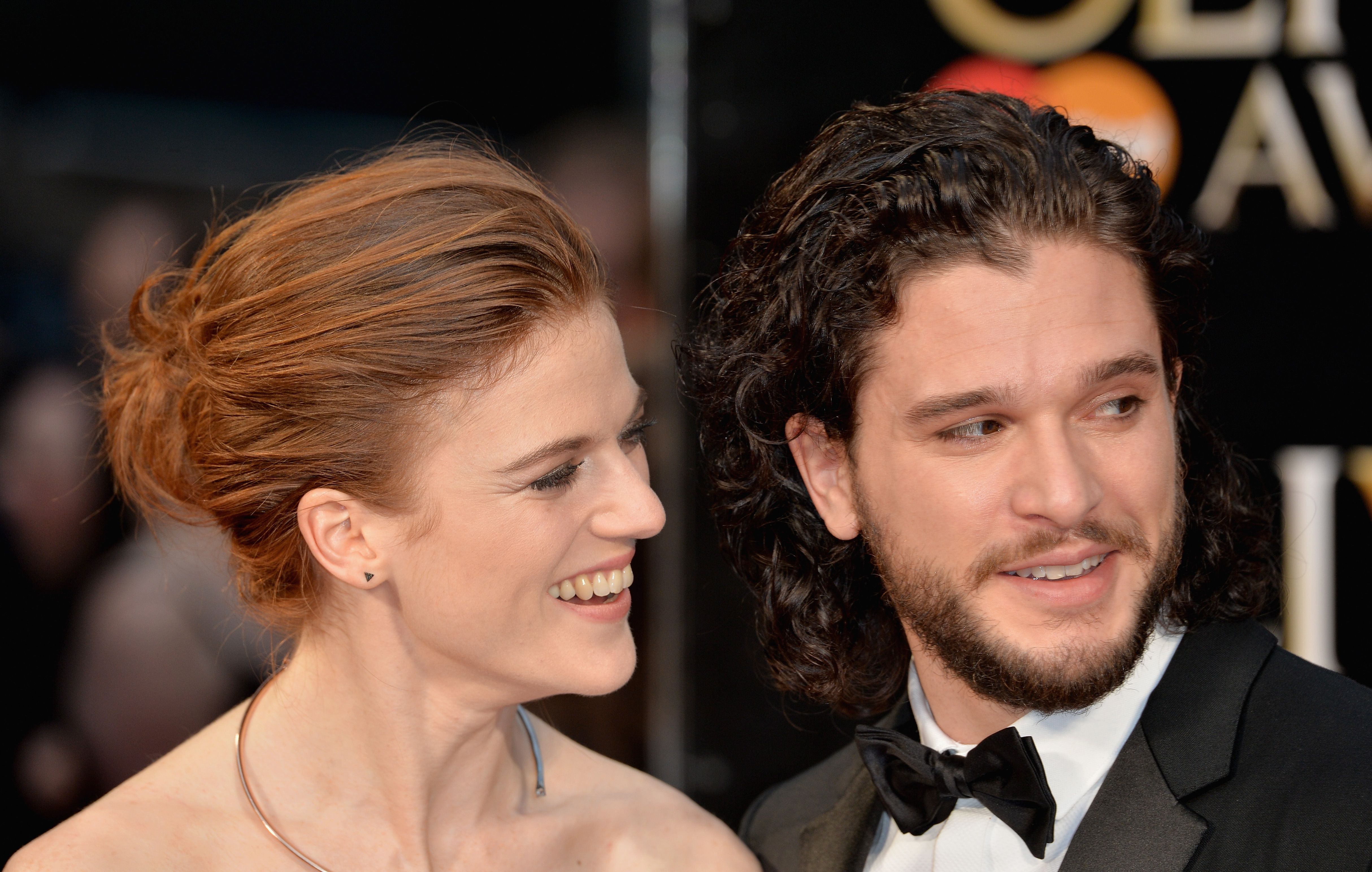 Rose Leslie and Kit Harington at the Olivier Awards with Mastercard at The Royal Opera House on April 3, 2016 | Photo: Getty Images