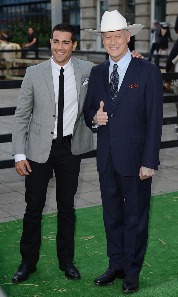Jesse Metcalf and Larry Hagman attend the launch party of Dallas at Old Billingsgate. | Getty Images