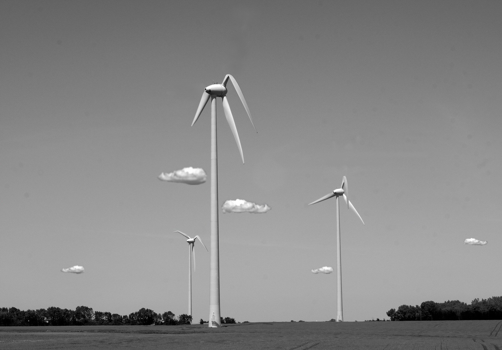 When it' so warm that the arms of wind turbines "wilt." | Source: Pixabay.