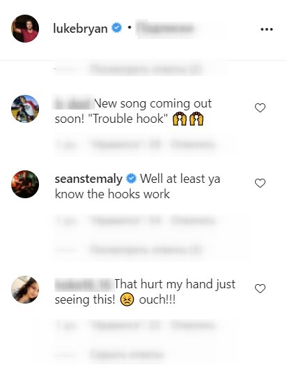 A screenshot of a fan's comment on Luke Bryan's post on his instagram page | Photo: instagram.com/lukebryan/