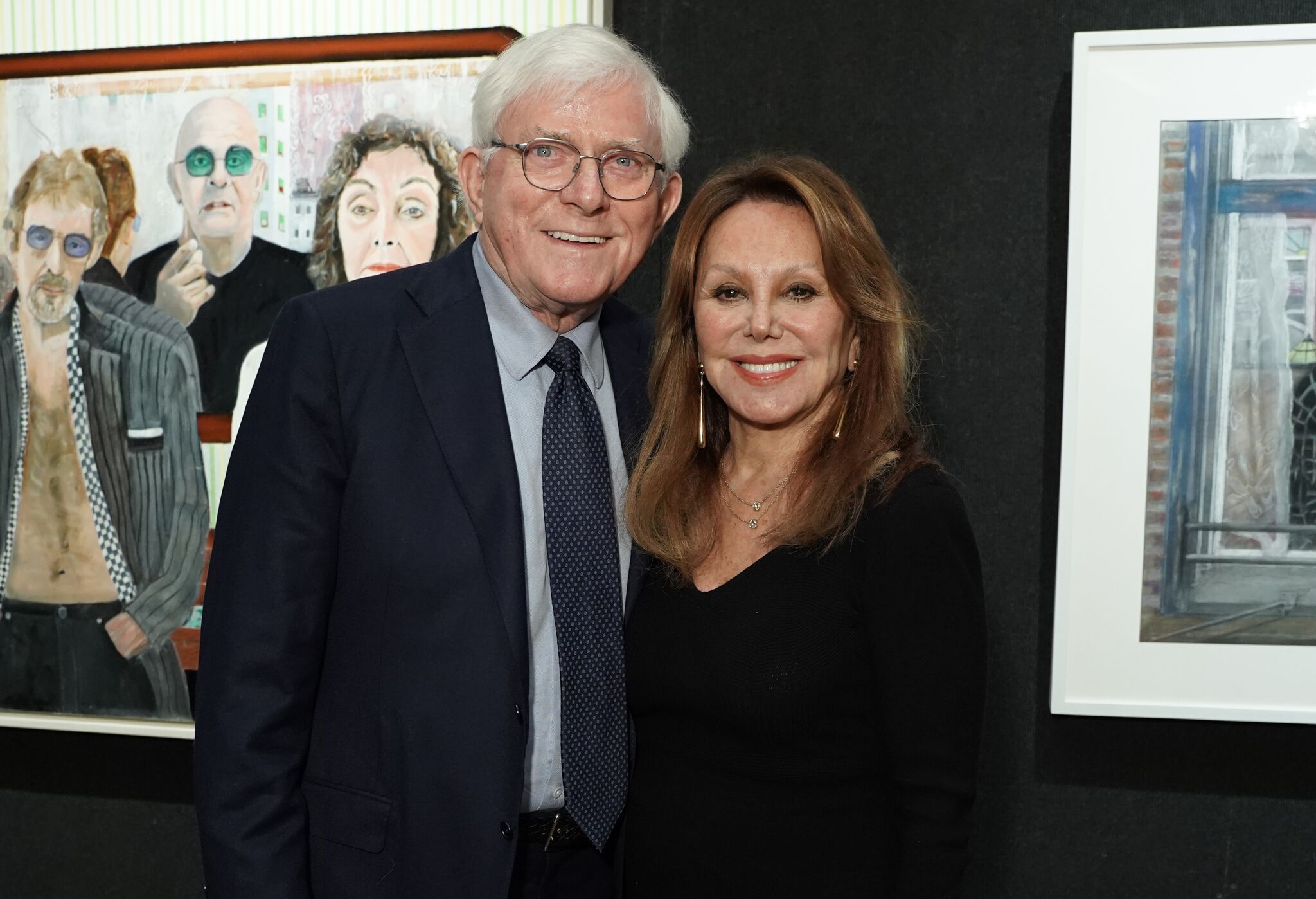 Phil Donahue and Marlo Thomas attend Joseph Fioretti exhibition at The National Arts Club | Getty Images