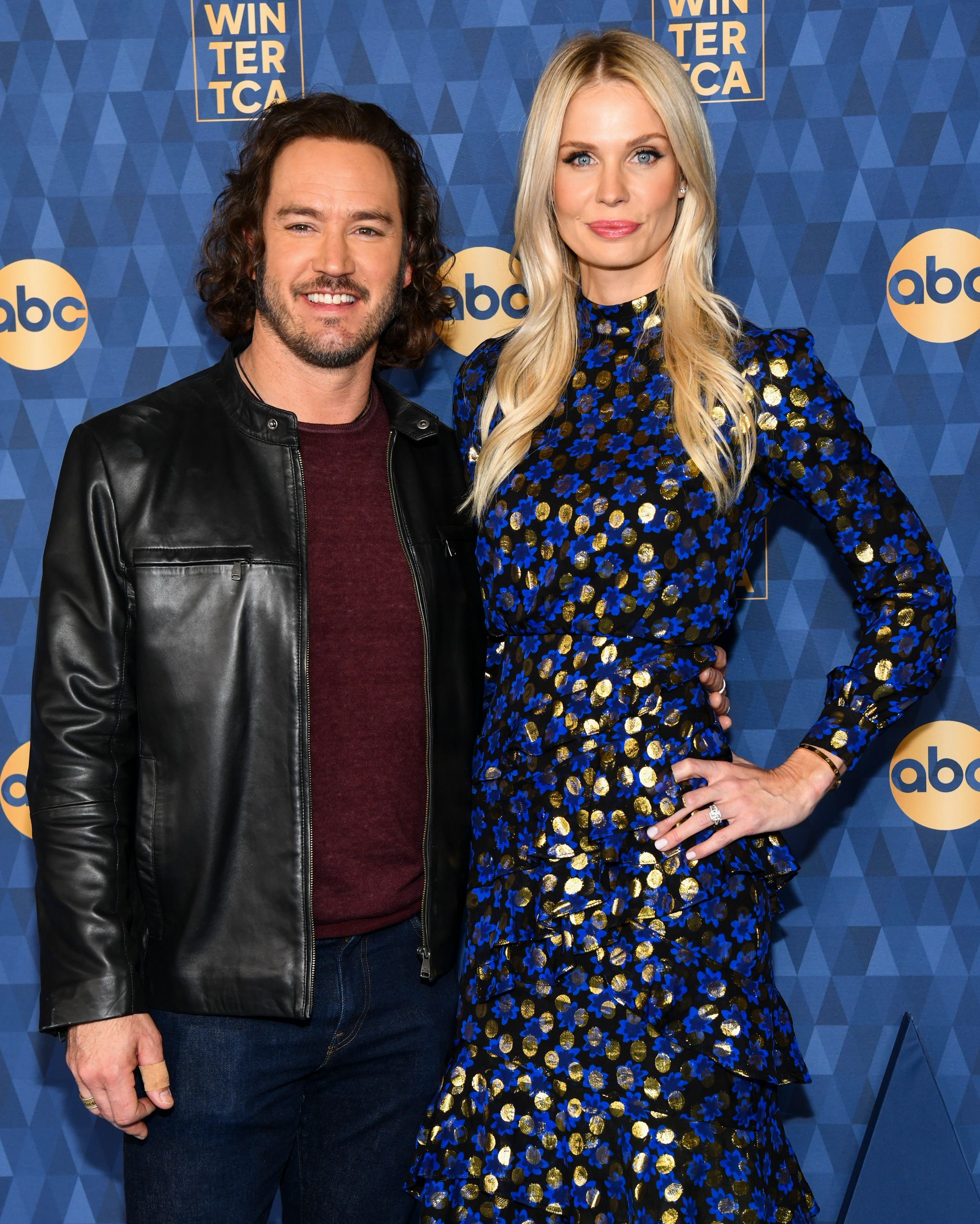 Mark-Paul Gosselaar and Catriona McGinn during the ABC Television's Winter Press Tour 2020 at The Langham Huntington, Pasadena on January 08, 2020 in Pasadena, California. | Source: Getty Images