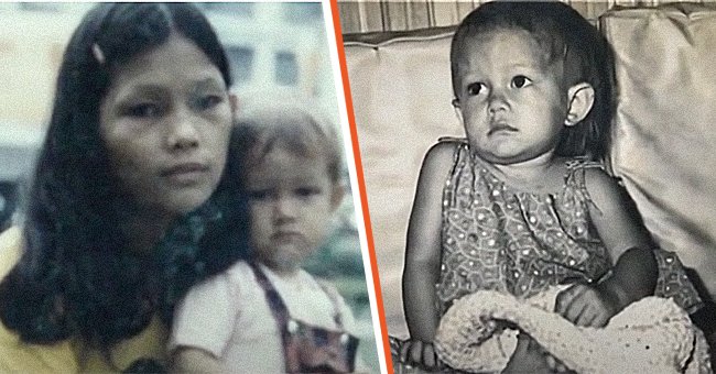 Bild von Nguyen Thi Dep und ihrer Tochter Leigh Small [Links]; Bild von Leigh Small als kleines Kind [Rechts] | Quelle: Youtube/WMTW-TV