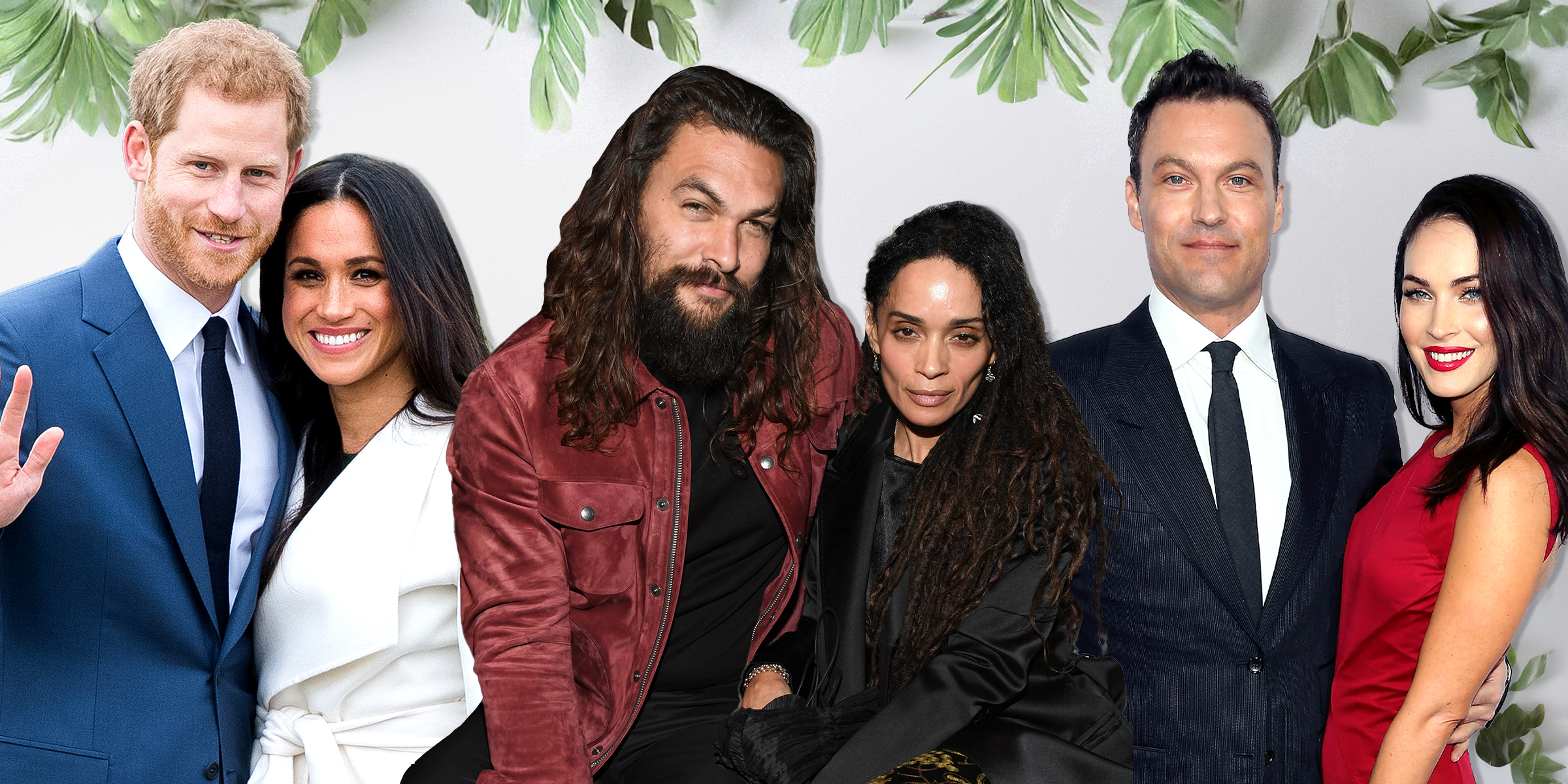 Prince Harry, Meghan Markle, Jason Momoa, Lisa Bonet, Megan Fox and Brian Austin Green | Source: Getty Images