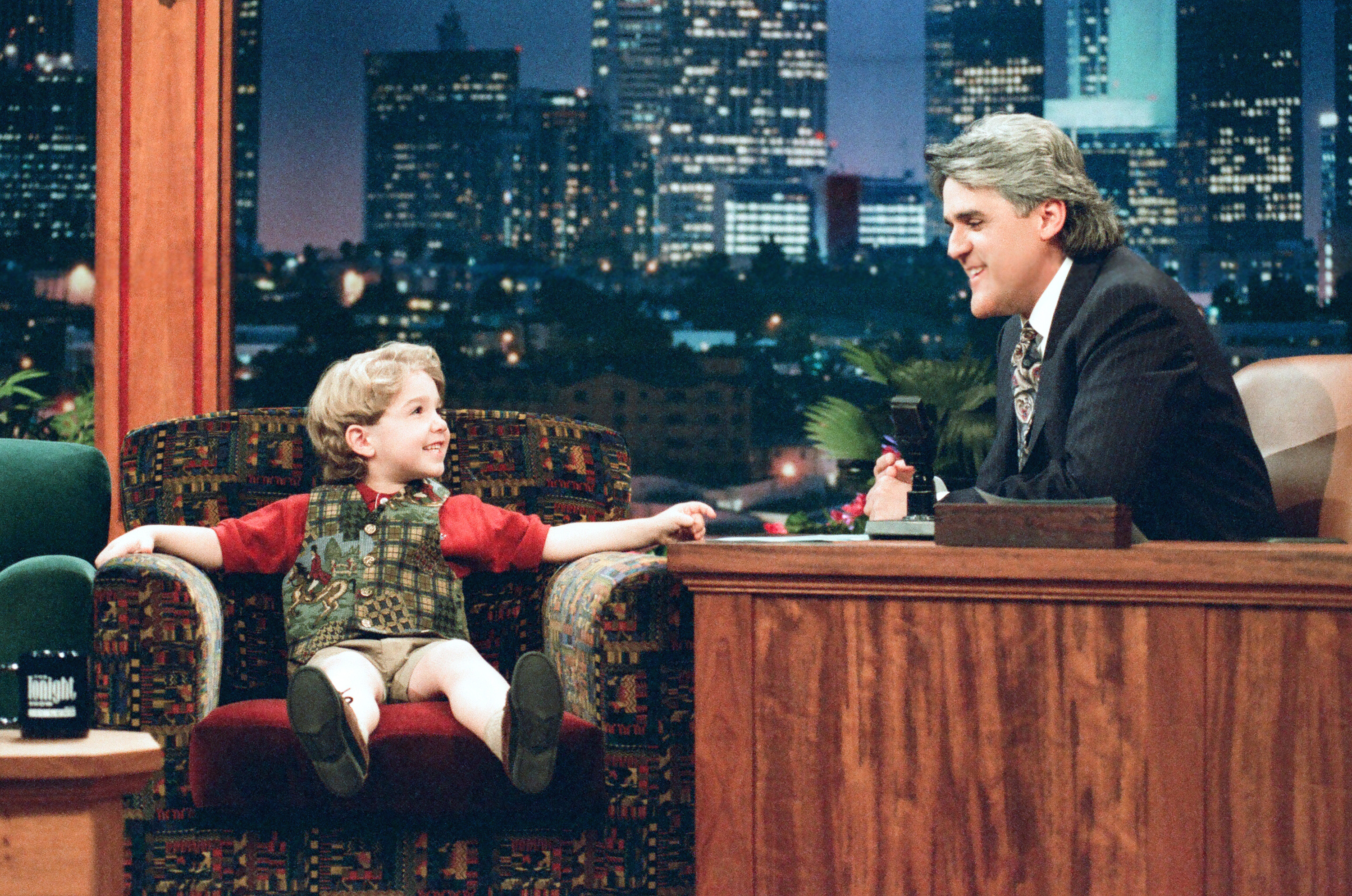 Gemini Barnett during an interview with host Jay Leno on "The Tonight Show with Jay Leno" on April 10, 1996 | Source: Getty Images