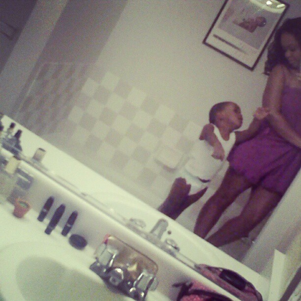 Jaimee Foxworth seen with her son, Michael Douglas Shaw Jr., in a post dated April 20, 2012 | Source: Instagram/jaimeethefoxx