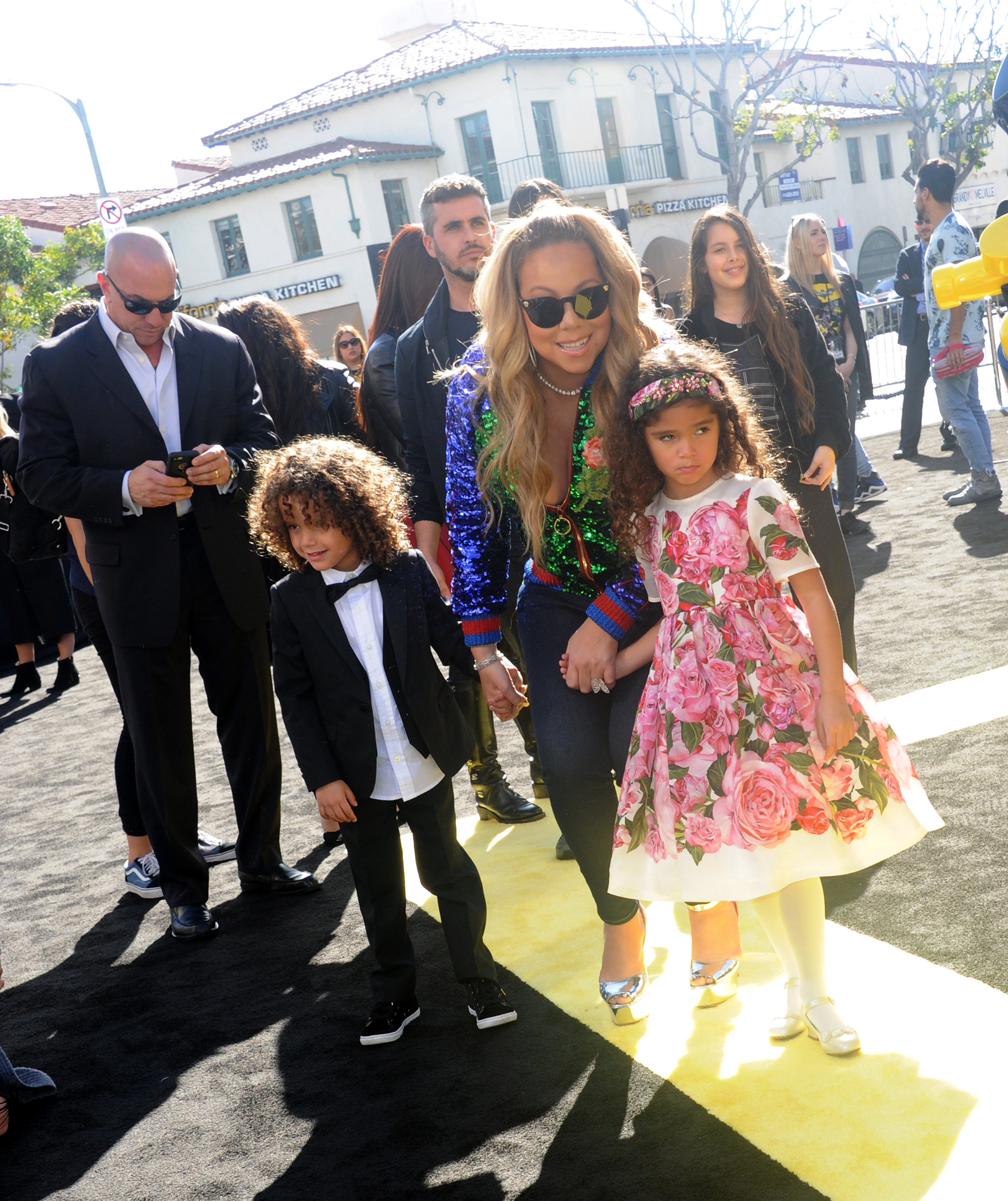 Mariah Carey and her two children Monroe and Moroccan | Photo: Getty Images