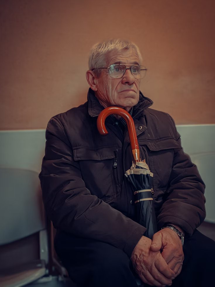 Un anciano sentado en un banquillo. | Foto: Unsplash