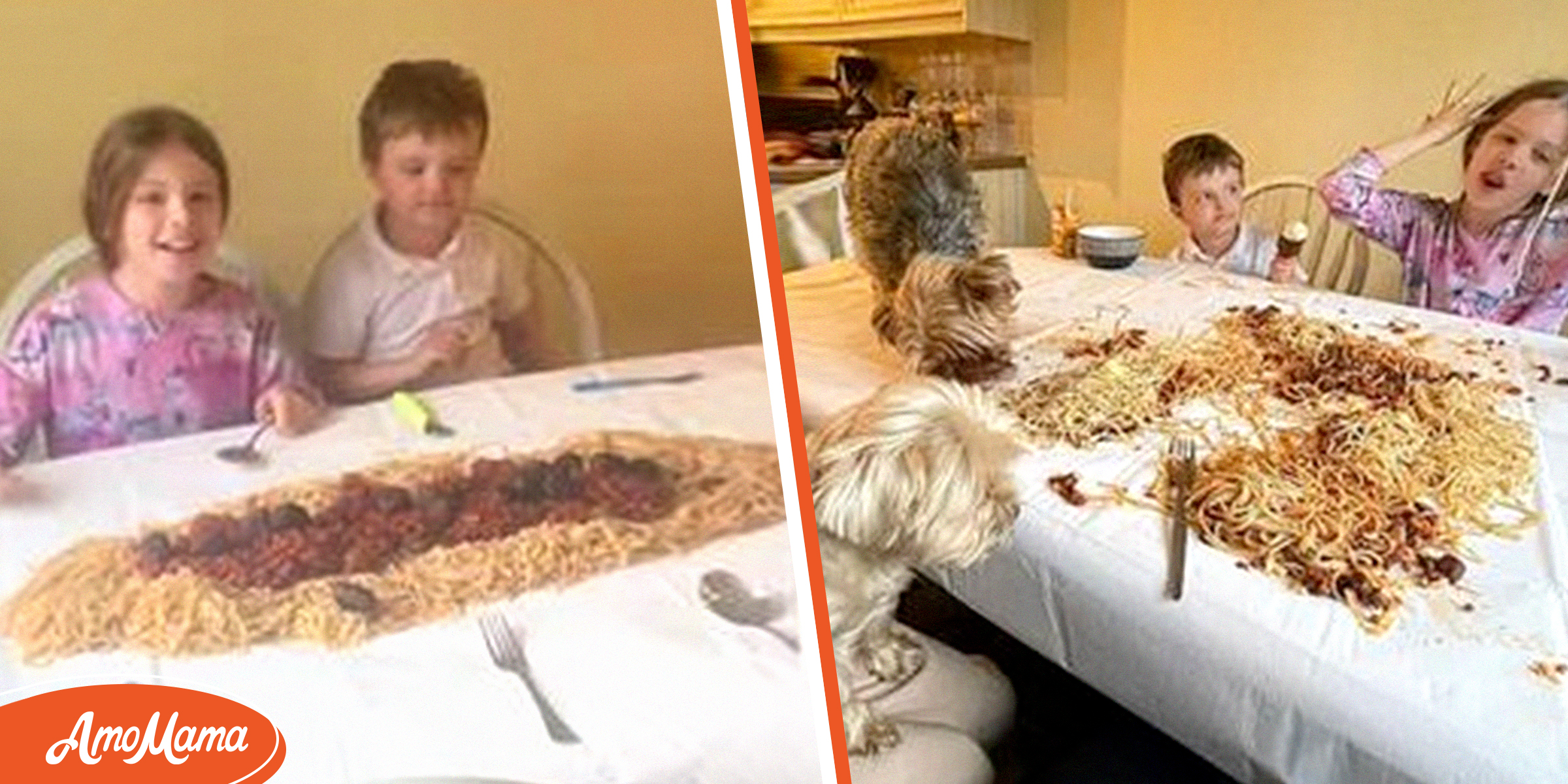 Children Forced to Eat off Table with Dogs Nearby So Mom Doesn’t Wash Plates