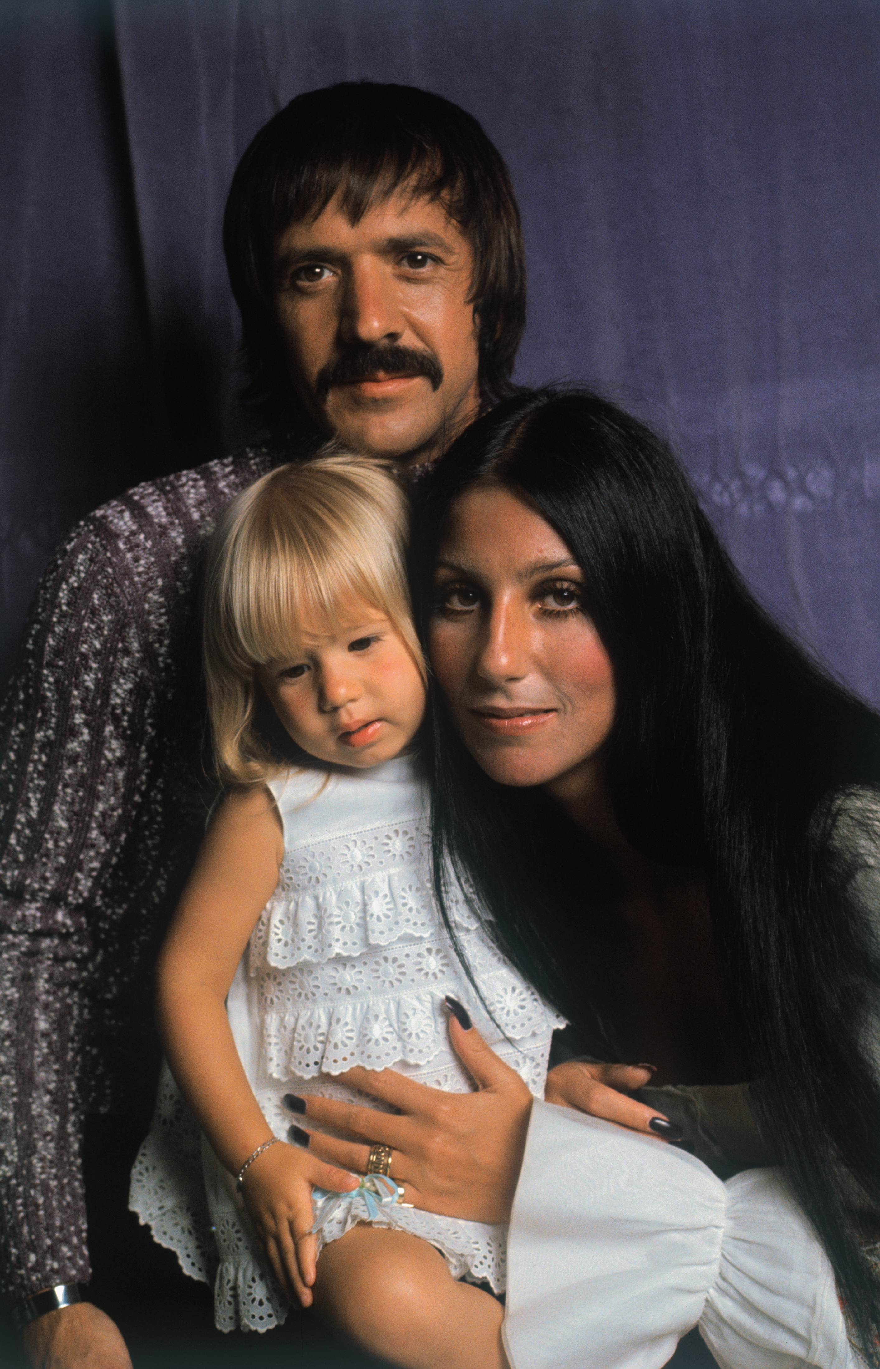 Sonny and Cher with Chastity Bono in 1971.