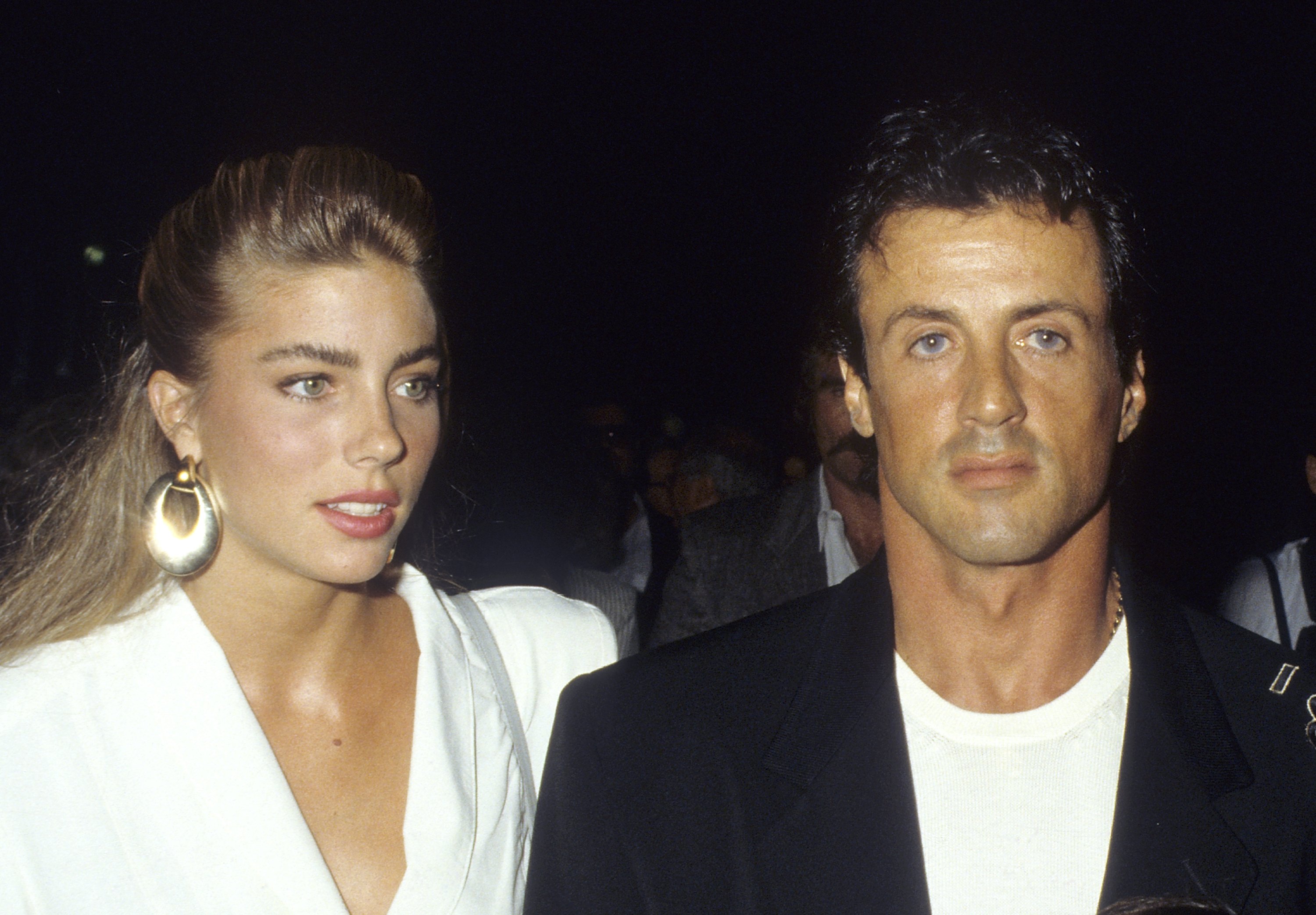 ylvester Stallone and Jennifer Flavin attend Mike O'Hara's Power Polo and Cocktail Reception to Benefit Vital Options on August 26, 1988 at the Los Angeles Equestrian Center in Burbank, California | Source: Getty Images 