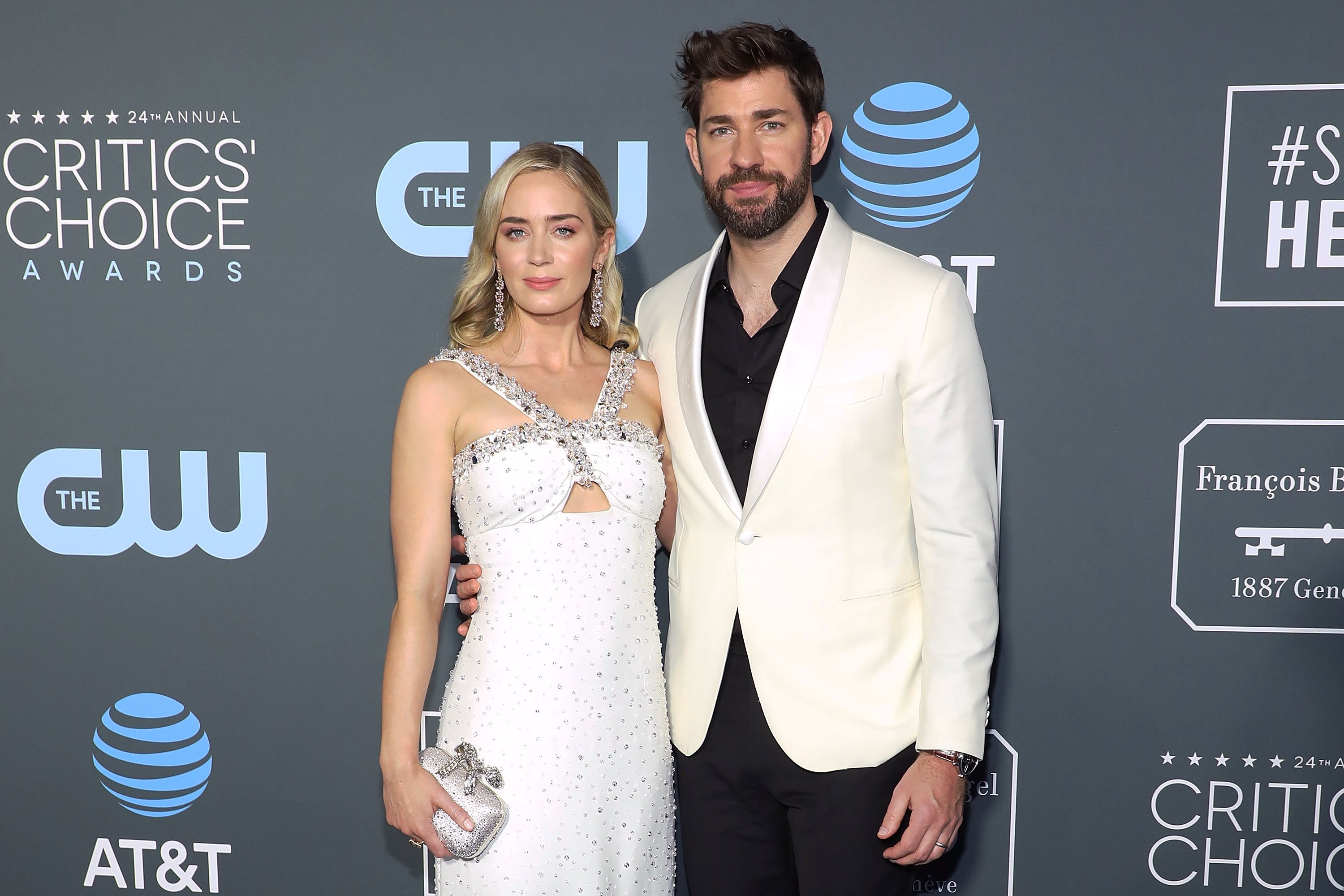 Emily Blunt and John Krasinski at Barker Hangar on January 13, 2019, in Santa Monica, California. I Source: Getty Images