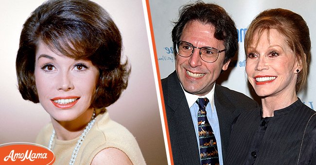 (L) American actress Mary Tyler Moore poses for a headshot in the 1960s. (R) Mary Tyler Moore and her husband Dr. Robert Levine during Lifetime's Achievement Awards at Manhattan Center in New York City, New York | Photo: Getty Images