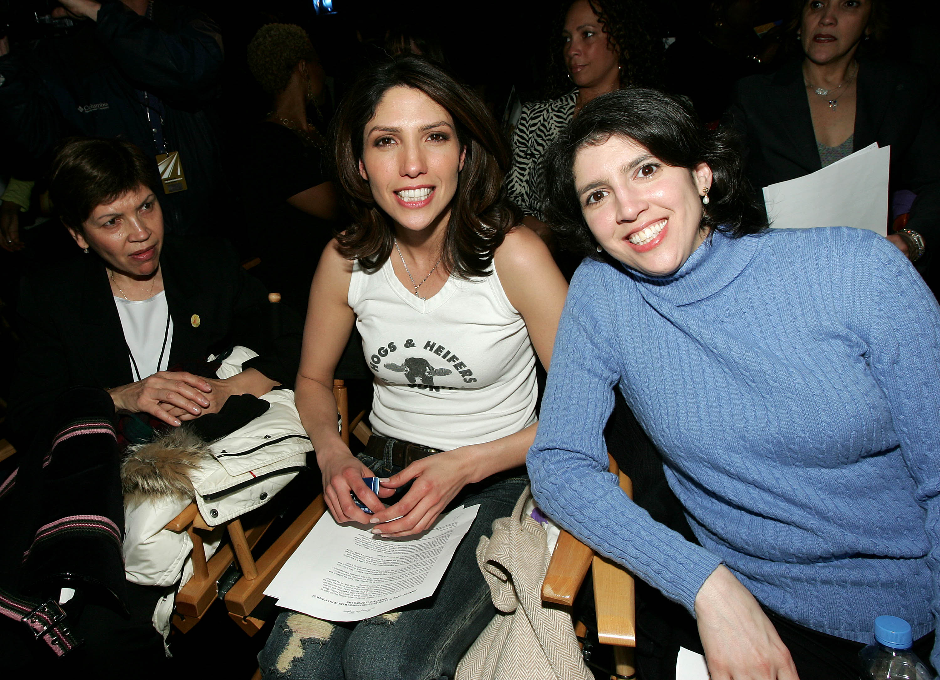 Guadalupe Rodriguez, Lynda Lopez, and Leslie Lopez during Olympus Fashion Week Fall 2005 at The Tent, Bryant Park on February 11, 2005 in New York City | Source: Getty Images