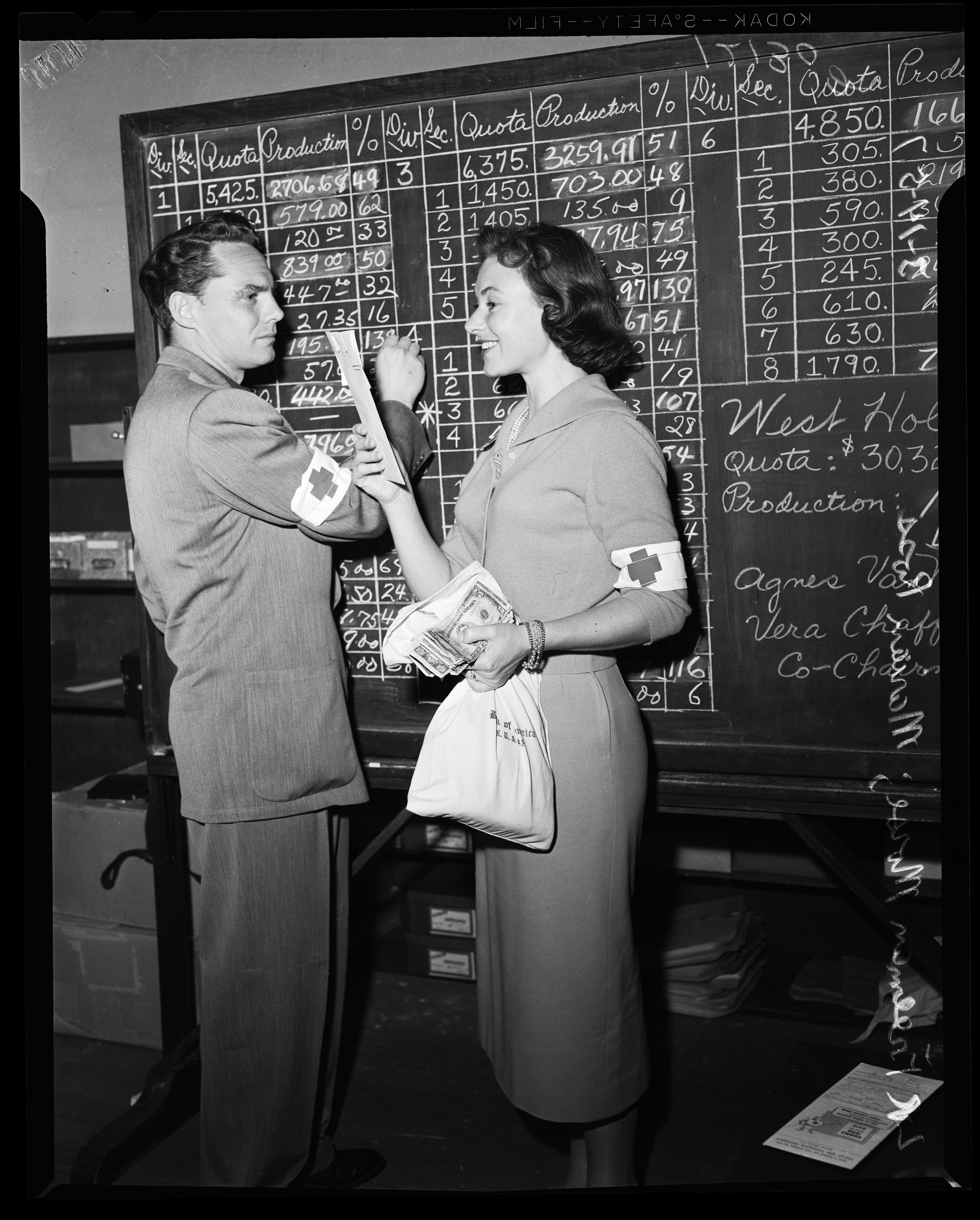Marion Ross and Freeman Morse at the Red Cross Drive, 14 May 1957 | Source: Getty Images