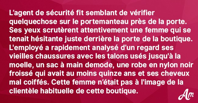 Une vendeuse s'est moquée d'une vieille femme pauvre qui a aimé une robe qu'elle ne pouvait pas se permettre