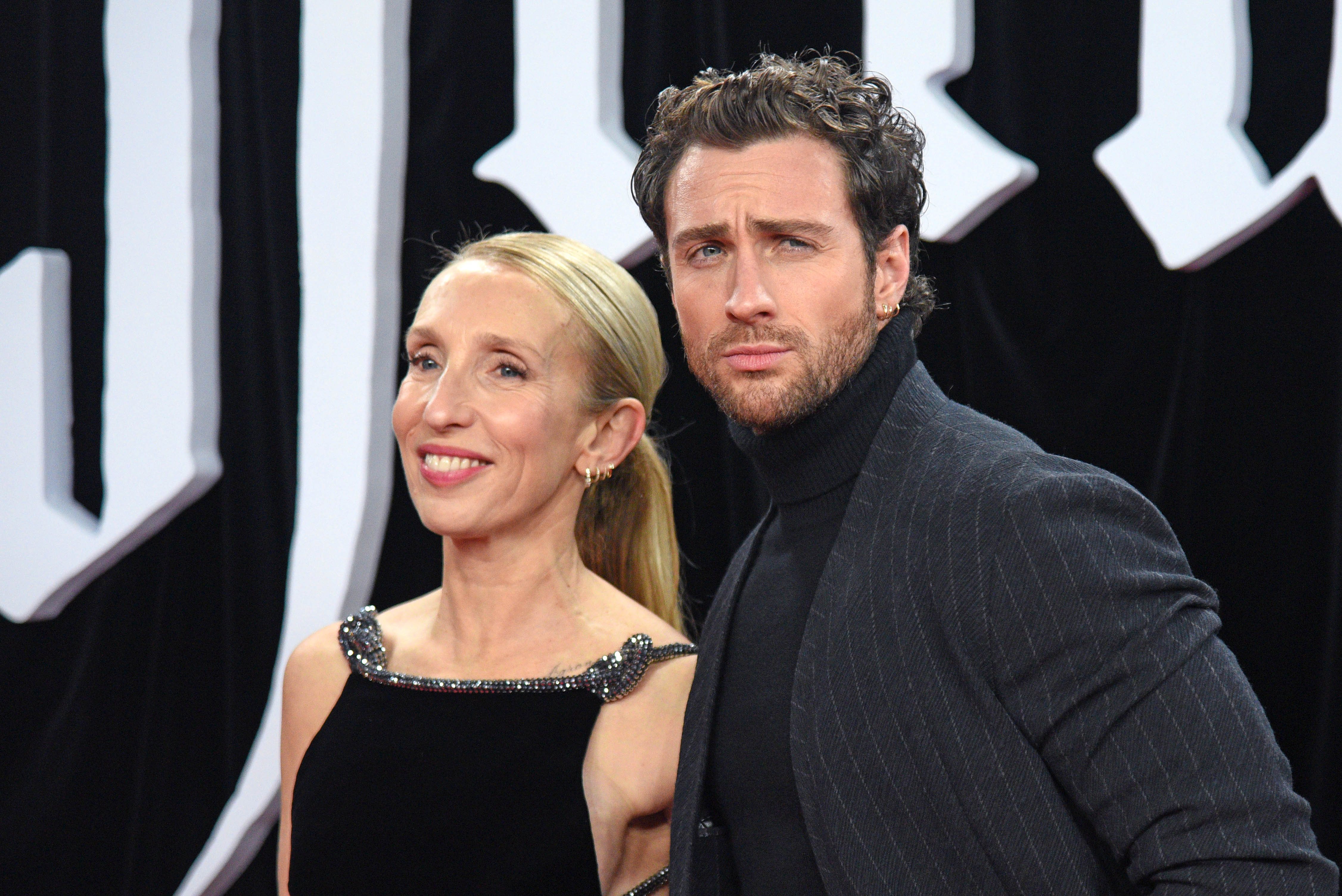 British actor Aaron Taylor-Johnson and his wife british director Sam Taylor-Johnson attend the "Nosferatu - Der Untote" World Premiere at Zoo Palast on December 2, 2024, in Berlin, Germany | Source: Getty Images