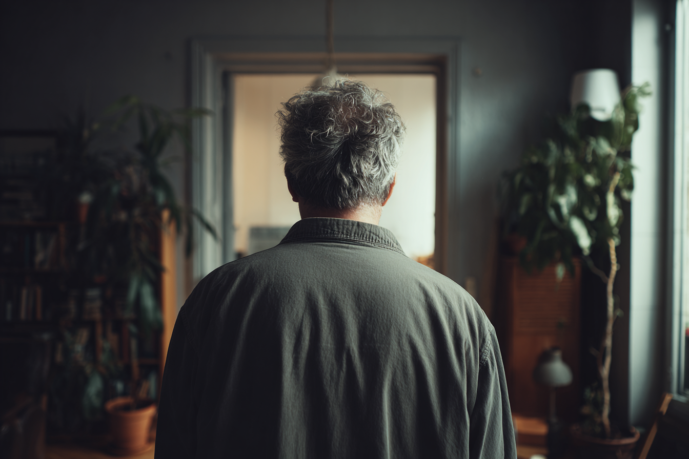 A man standing in an apartment | Source: Midjourney