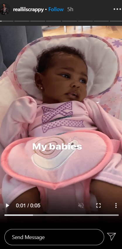 "Love and Hip Hop: Atlanta" stars, Lil Scrappy and Bambi Benson's daughter, Xylo lying on her bed. | Photo: Instagram/reallilscrappy