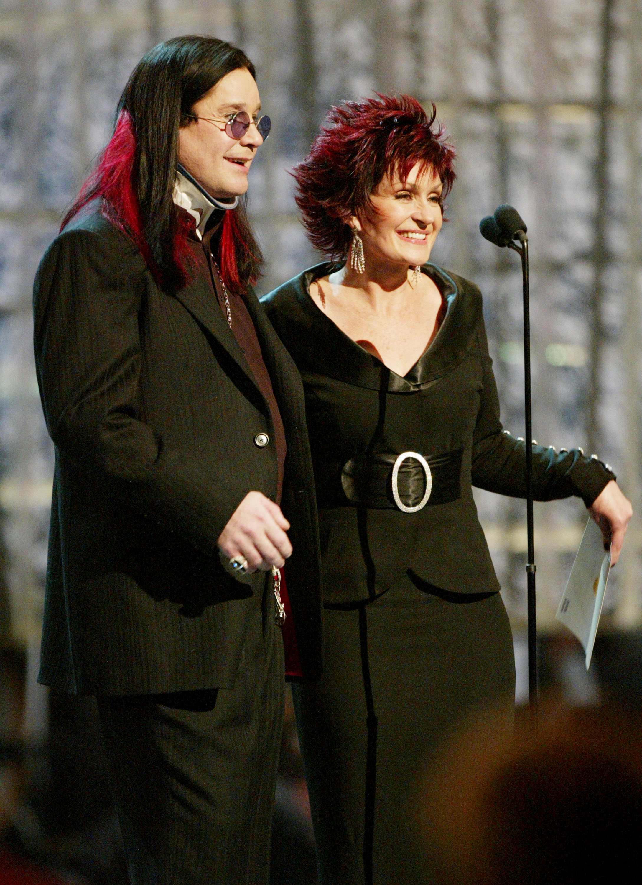 Ozzy and Sharon Osbourne at the 46th Annual Grammy Awards on February 8, 2004, in Los Angeles, California. | Source: Getty Images