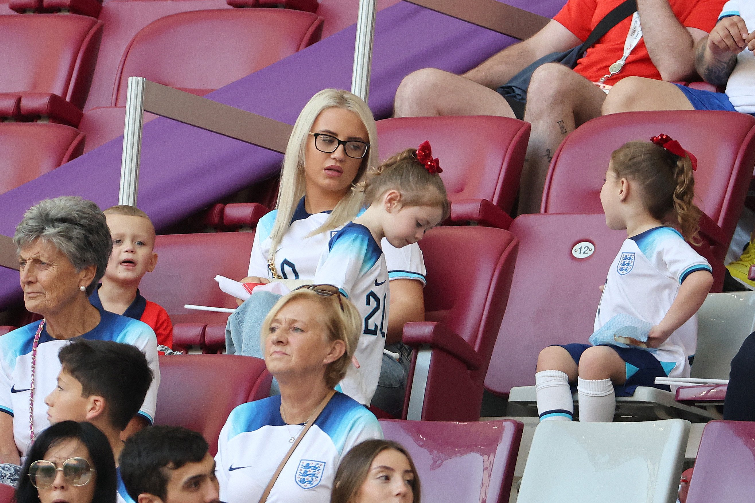 Rebecca Cooke at the FIFA World Cup Qatar 2022 Group B match between England and IR Iran on November 21, 2022, in Doha, Qatar. | Source: Getty Images