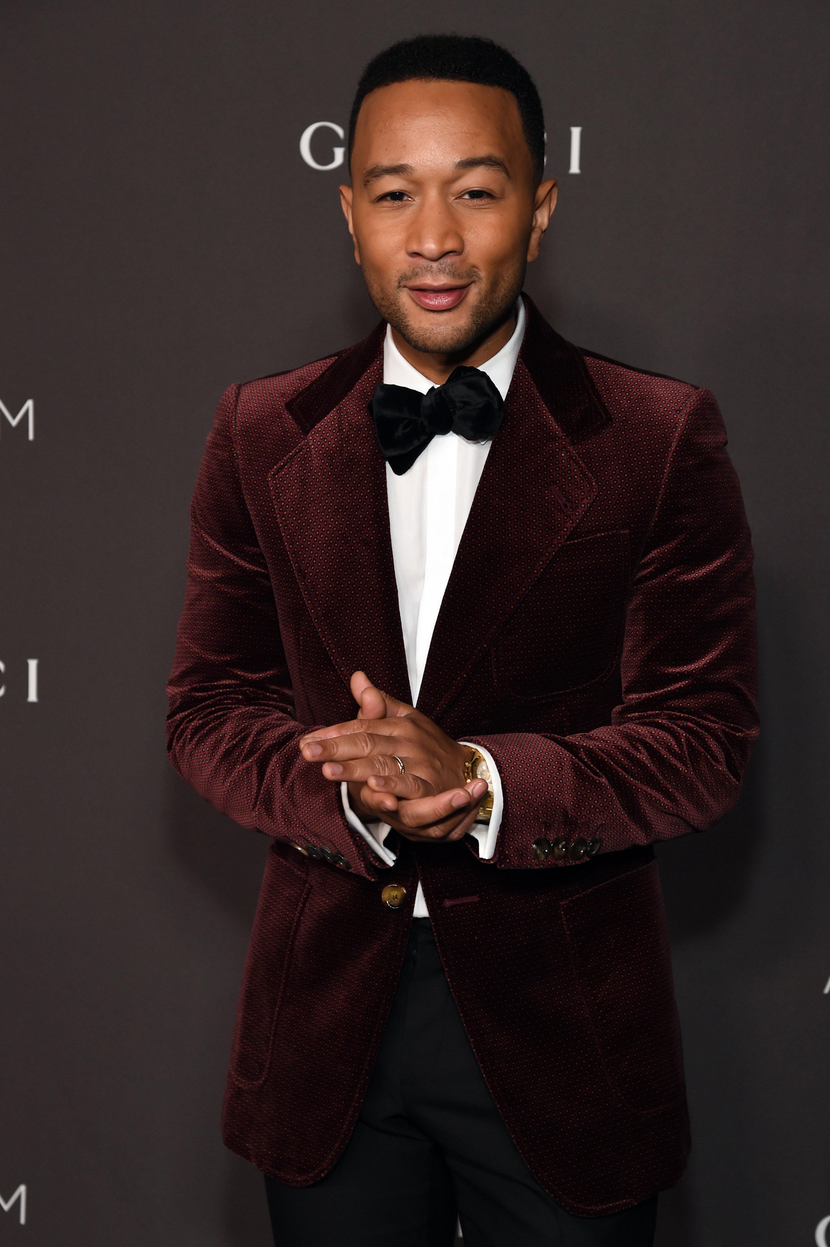 John Legend, wearing Gucci, attends the 2019 LACMA Art + Film Gala Presented By Gucci at LACMA on November 02, 2019, in Los Angeles, California. | Source: Getty Images.