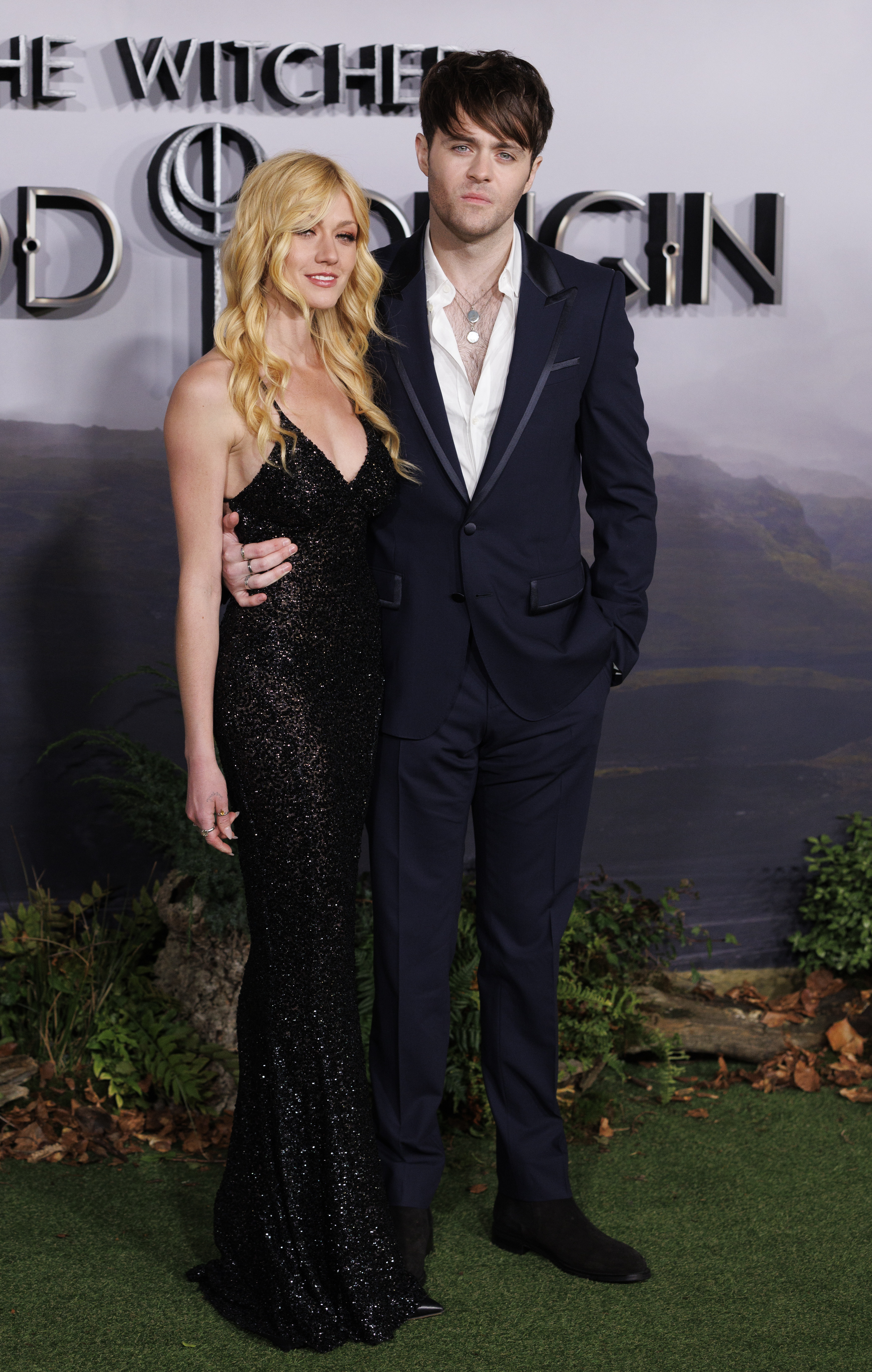Katherine McNamara and Joey Batey attend the premiere of "The Witcher: Blood Origin" at BFI Southbank, on December 12, 2022, in London, England. | Source: Getty Images