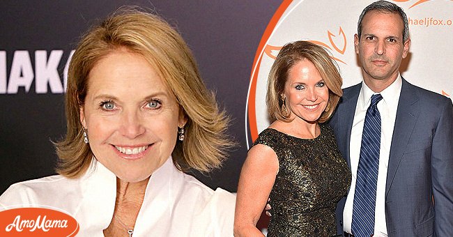 Katie Couric at The 2020 MAKERS Conference on February 11, 2020 [left]  Katie Couric and John Molner at the "2014 A Funny Thing Happened On The Way To Cure Parkinson's" event on November 22, 2014. | Photo: Getty Images